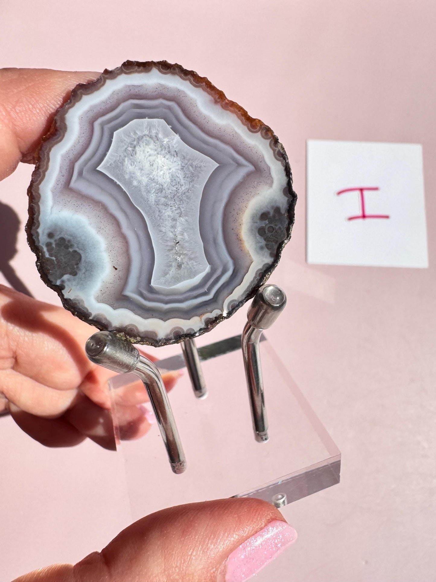 Purple and Gray Banding - Zhanguo Agate Specimen