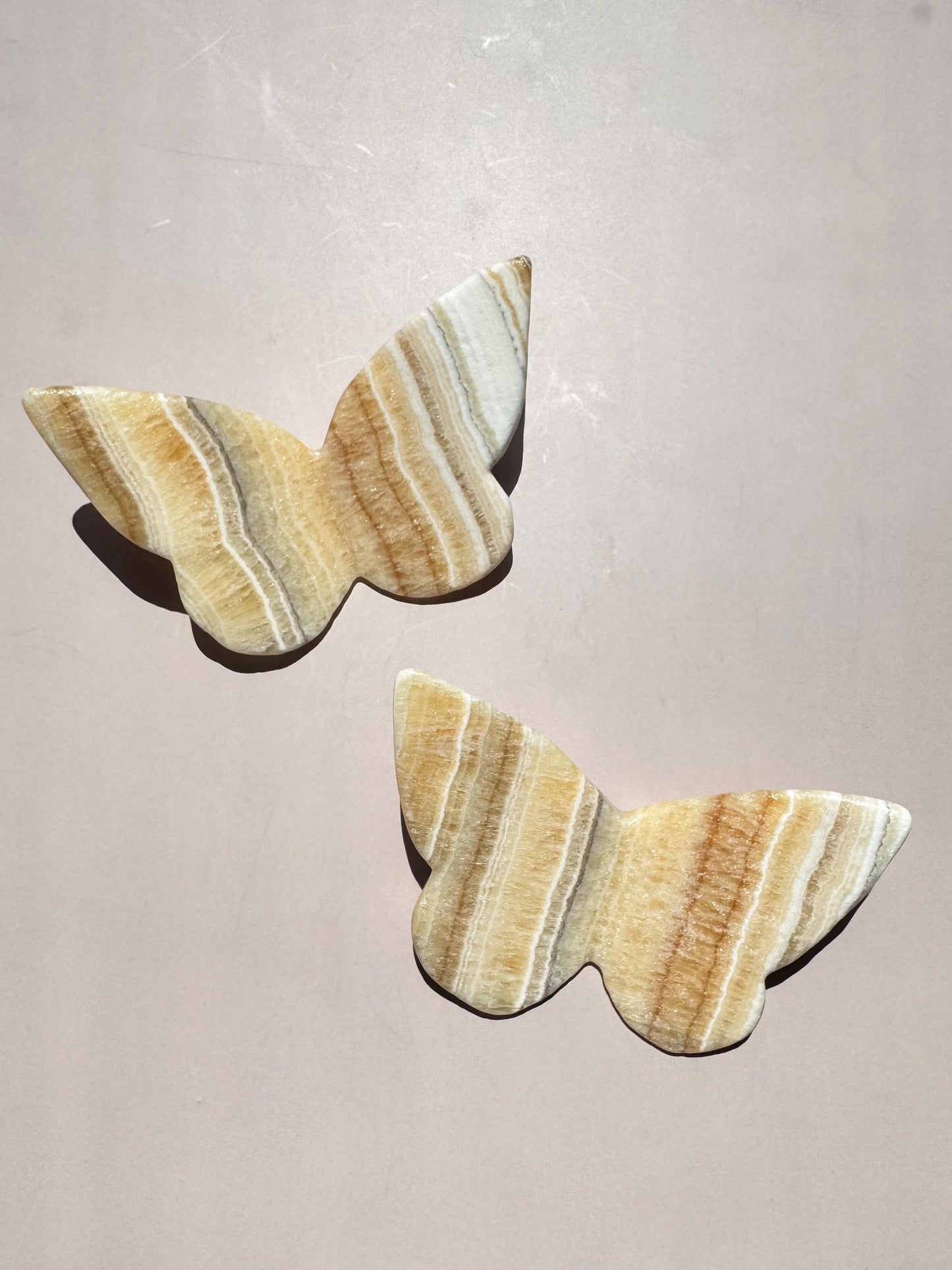 Orange Calcite 3D Butterfly Carvings - YOU CHOOSE