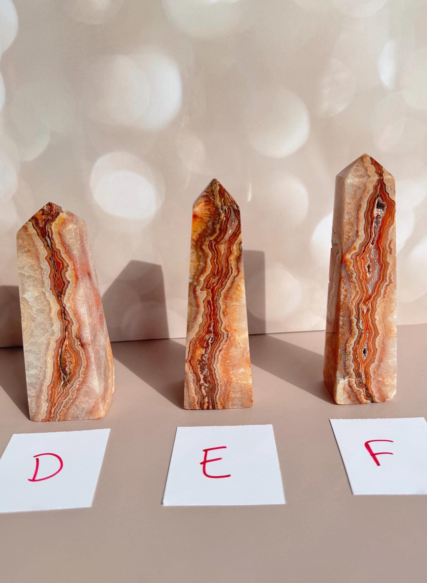 Pink Crazy Lace Agate Towers from Indonesia - You Choose