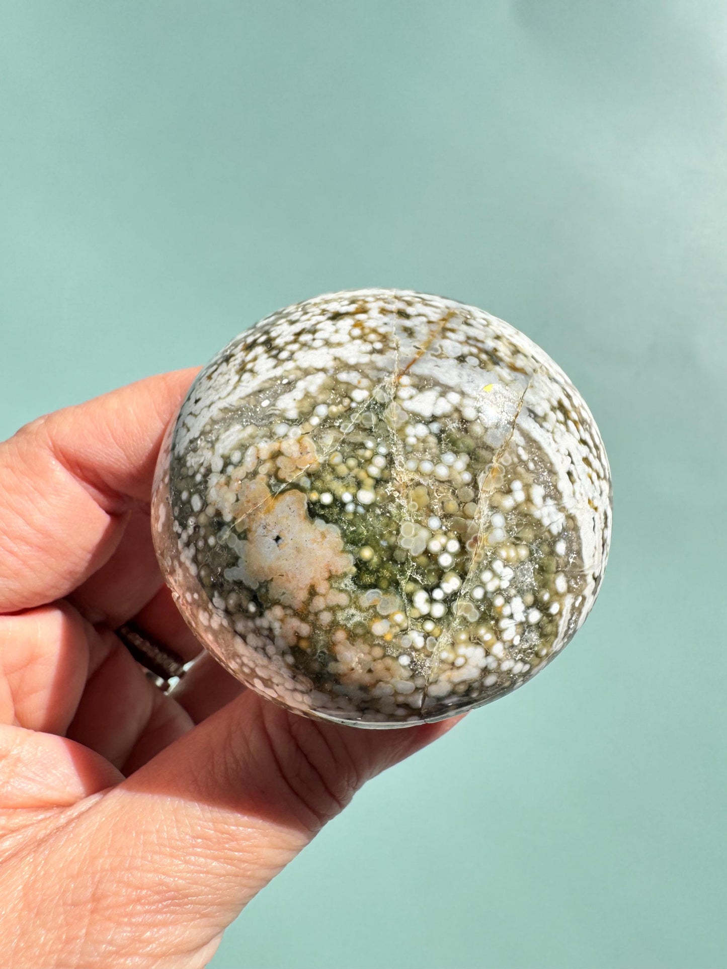 Ocean Jasper Mushroom Carving from Madagascar - Item A
