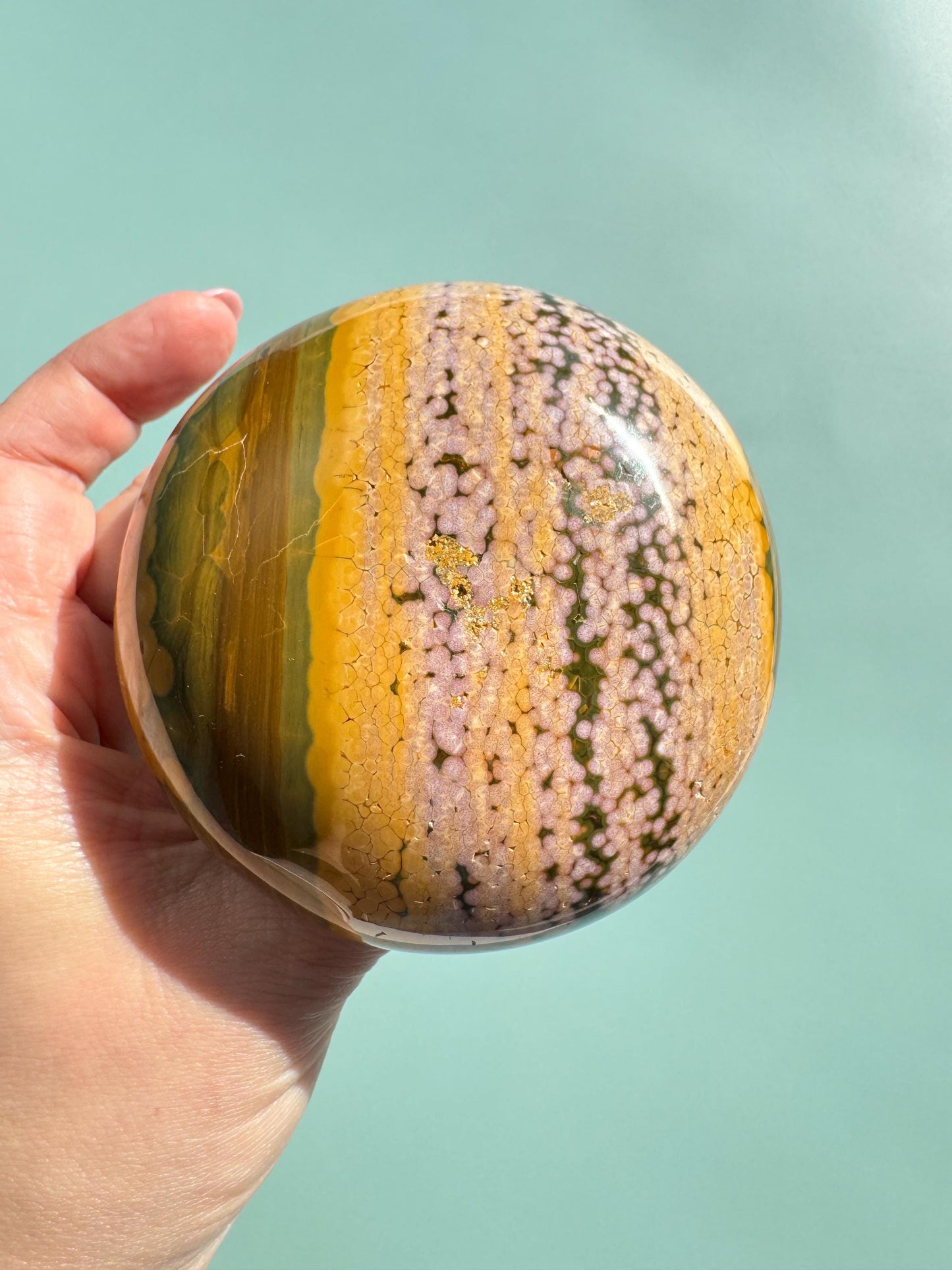 Kabamby Ocean Jasper Mushroom Carving from Madagascar - Item D