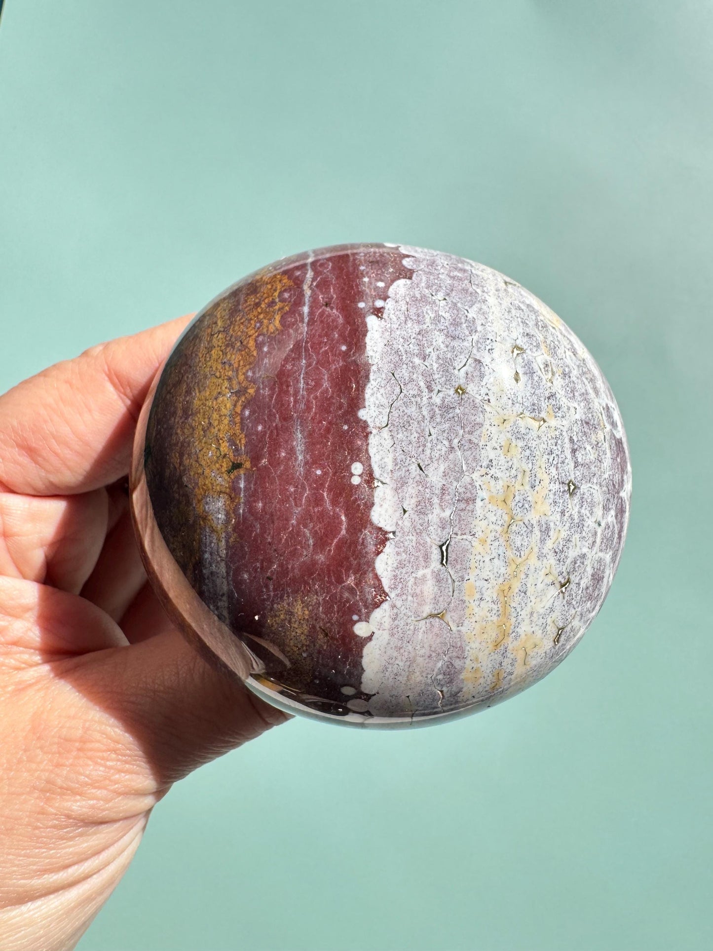 Kabamby Ocean Jasper Mushroom Carving from Madagascar - Item B