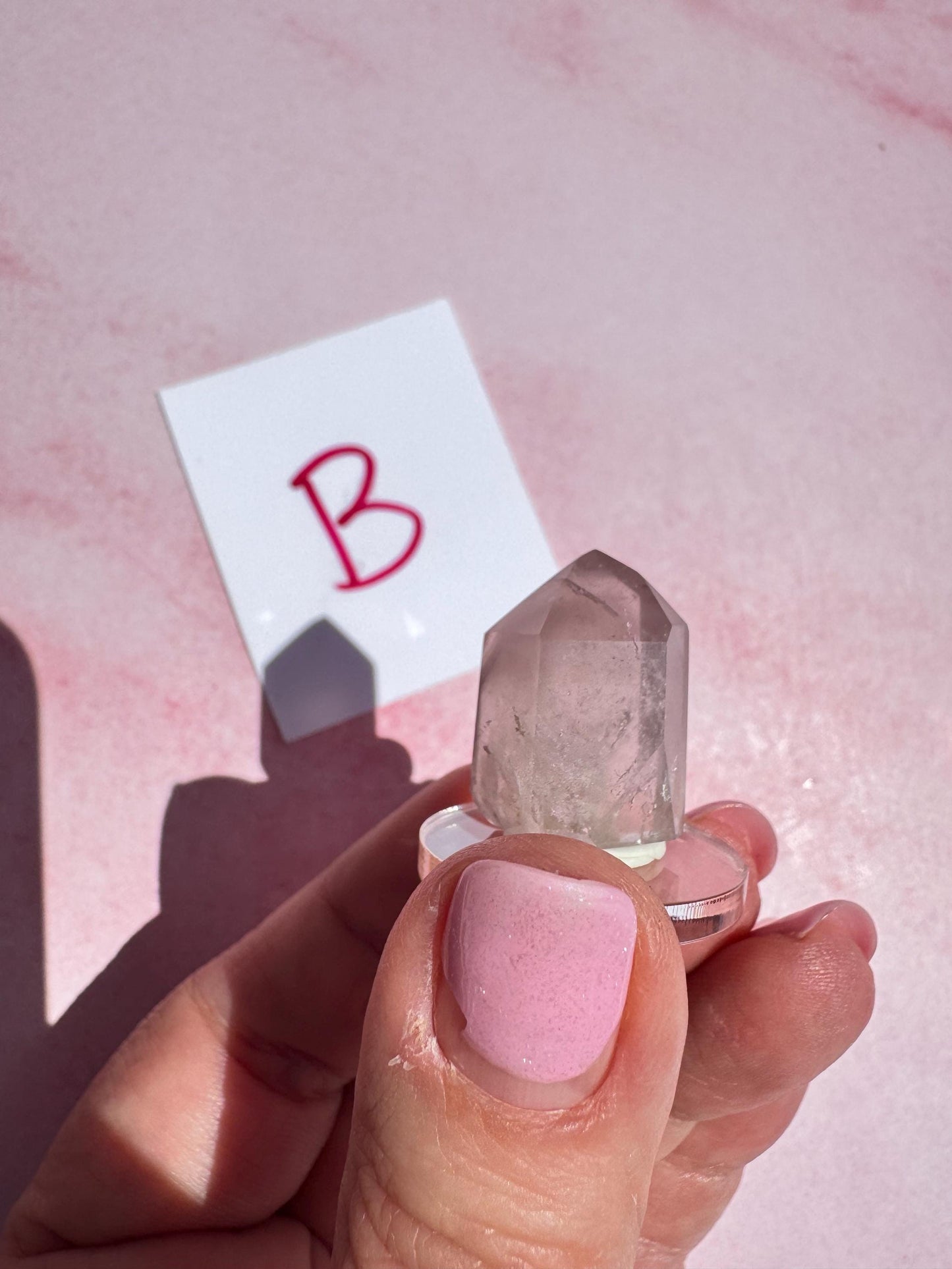 Pink Lithium Quartz Mini Towers from Brazil - Set 1