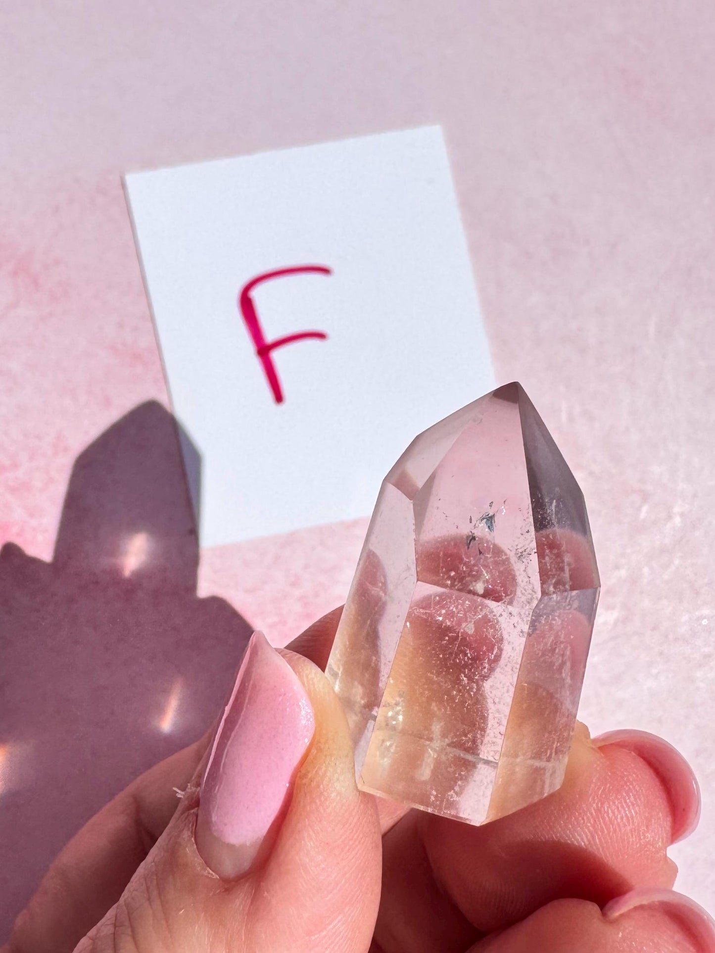 Pink Lithium Quartz Mini Towers from Brazil - Set 1