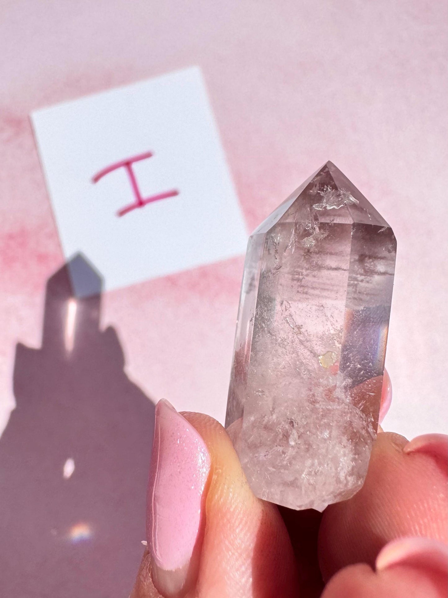 Pink Lithium Quartz Mini Towers from Brazil; Beautiful Pink Crystal Stones