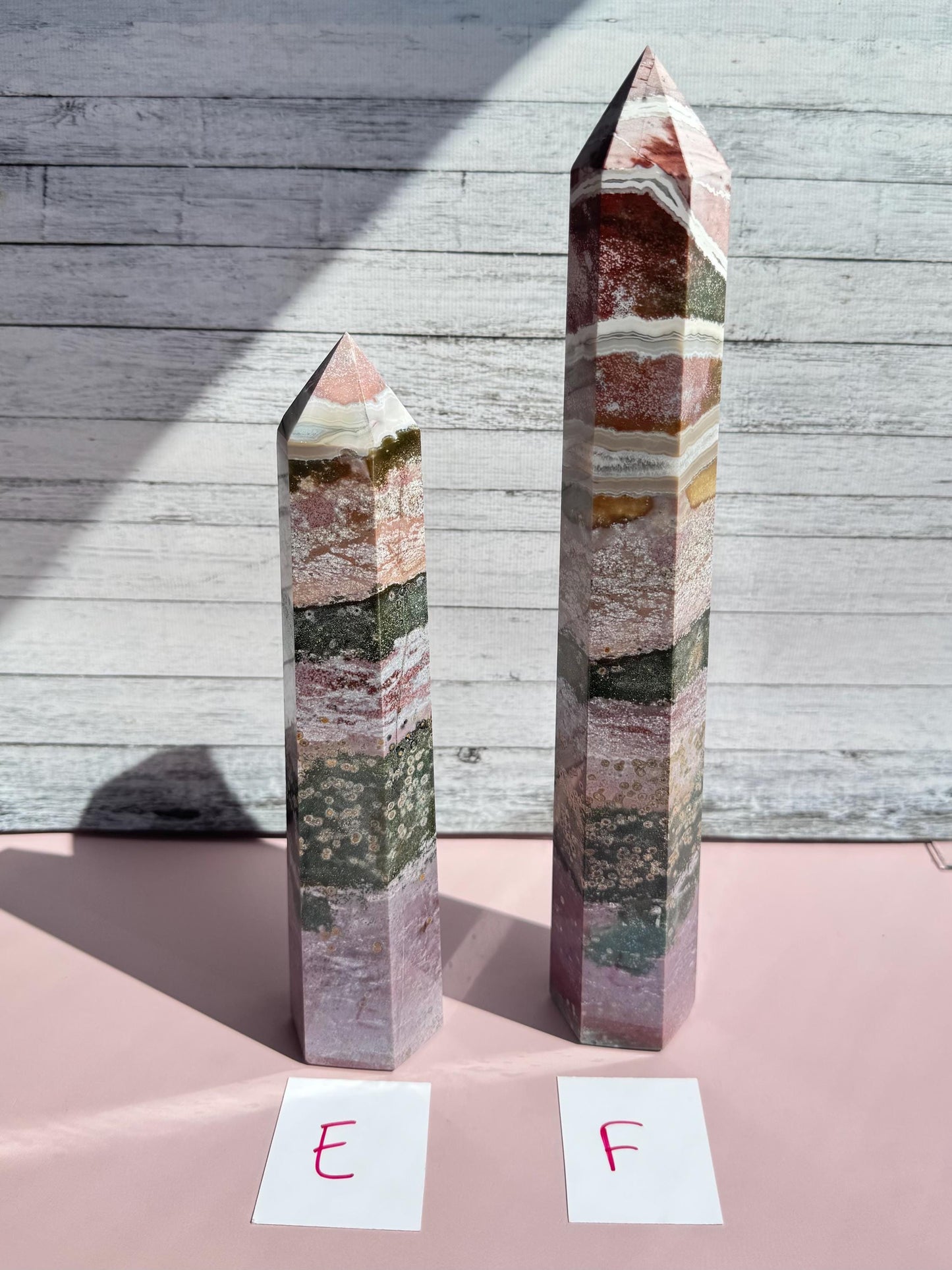 Tall Sea Jasper Towers from Madagascar - YOU CHOOSE