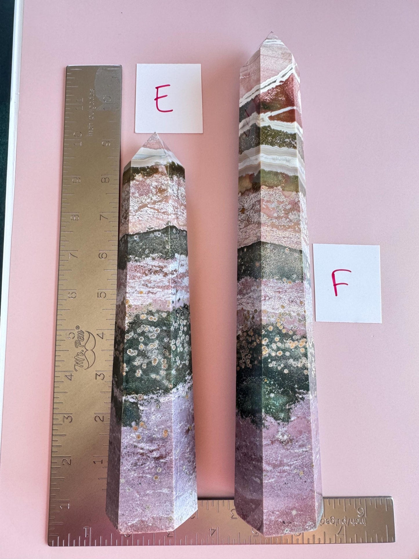 Tall Sea Jasper Towers from Madagascar - YOU CHOOSE
