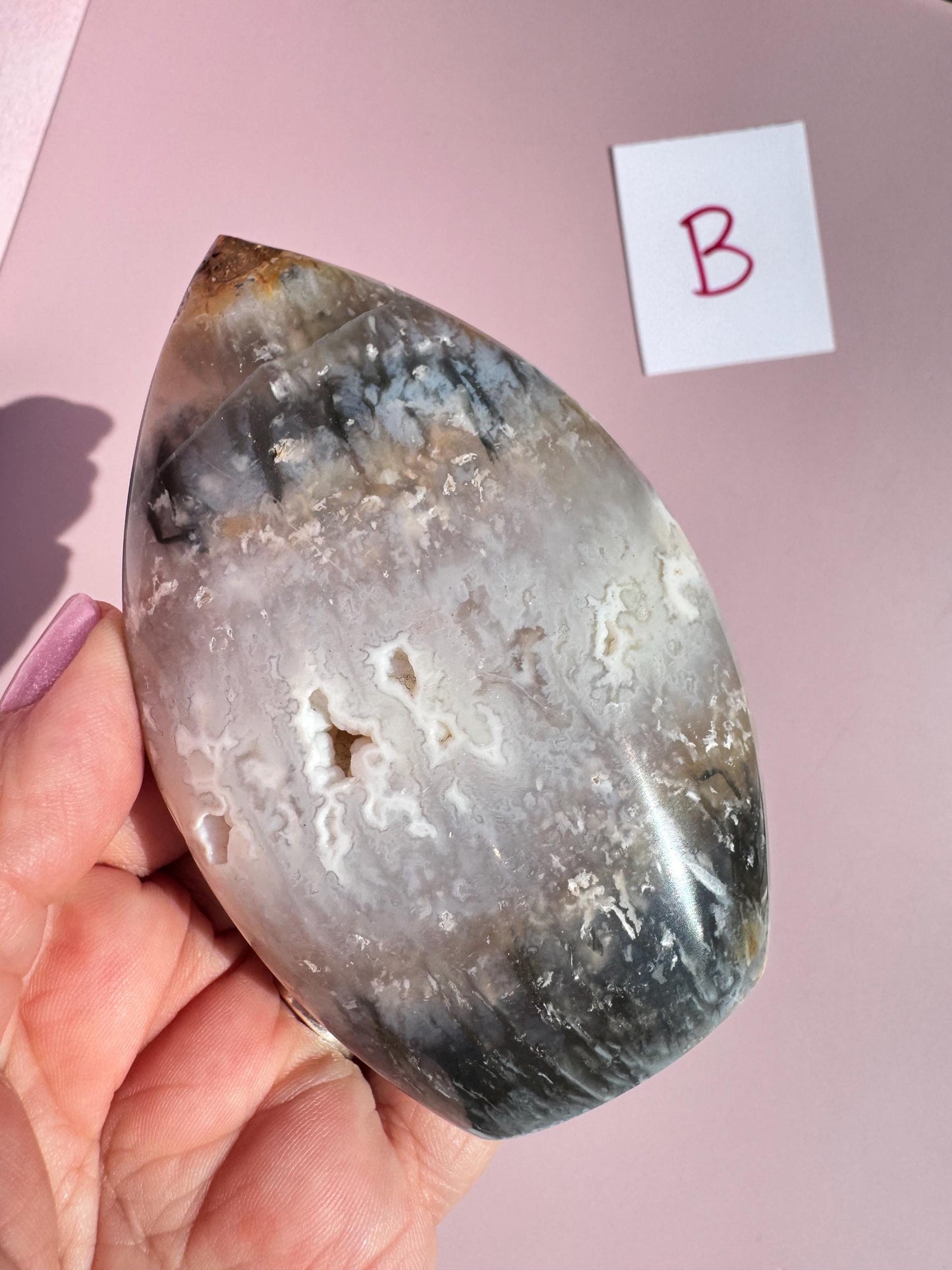 Rainbow Agate Plume Flame Freeform from Indonesia;  YOU CHOOSE - Crystal for Home Decor