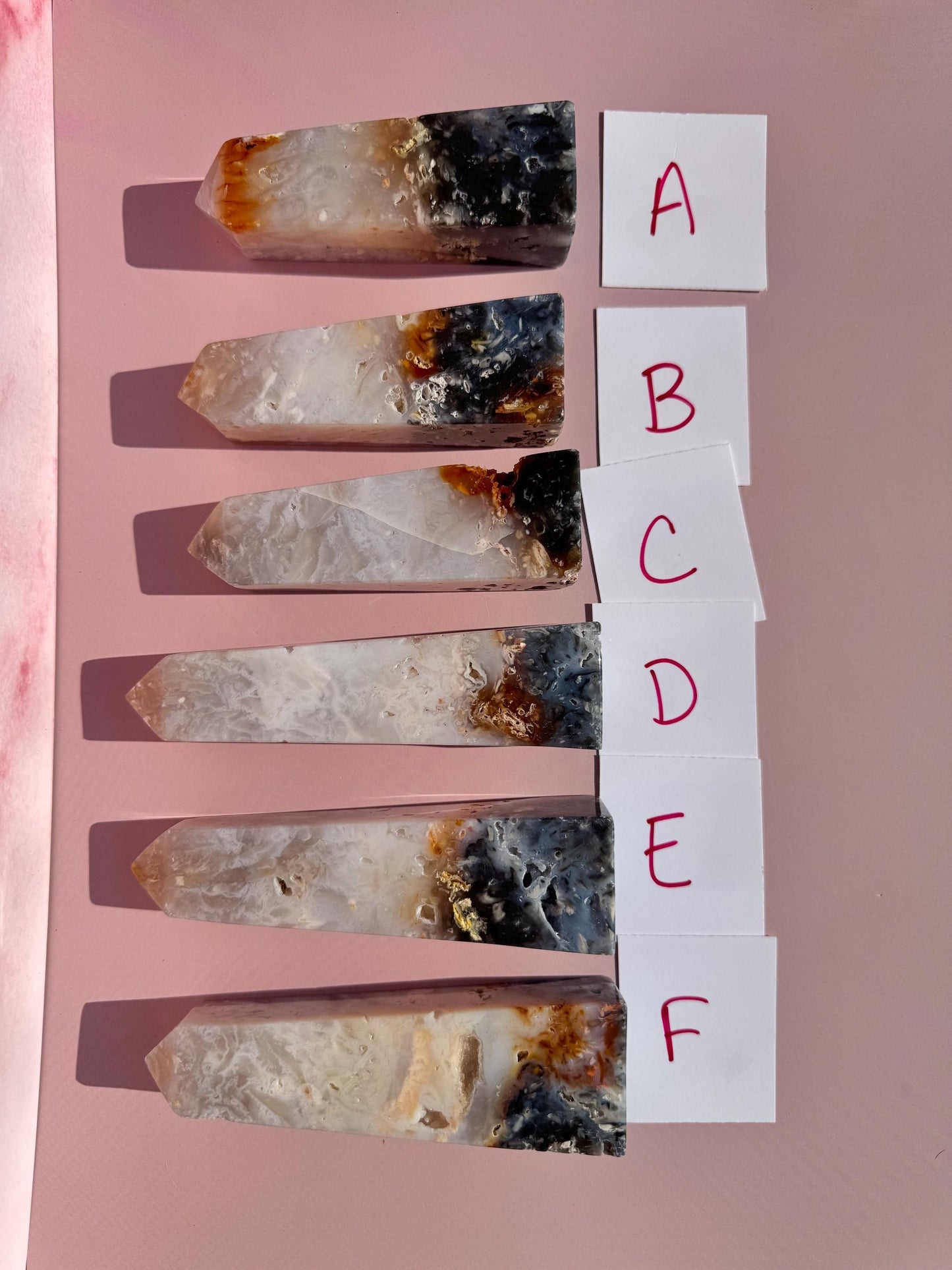 Rainbow Agate Plume Towers from Indonesia;  YOU CHOOSE - Crystal for Home Decor