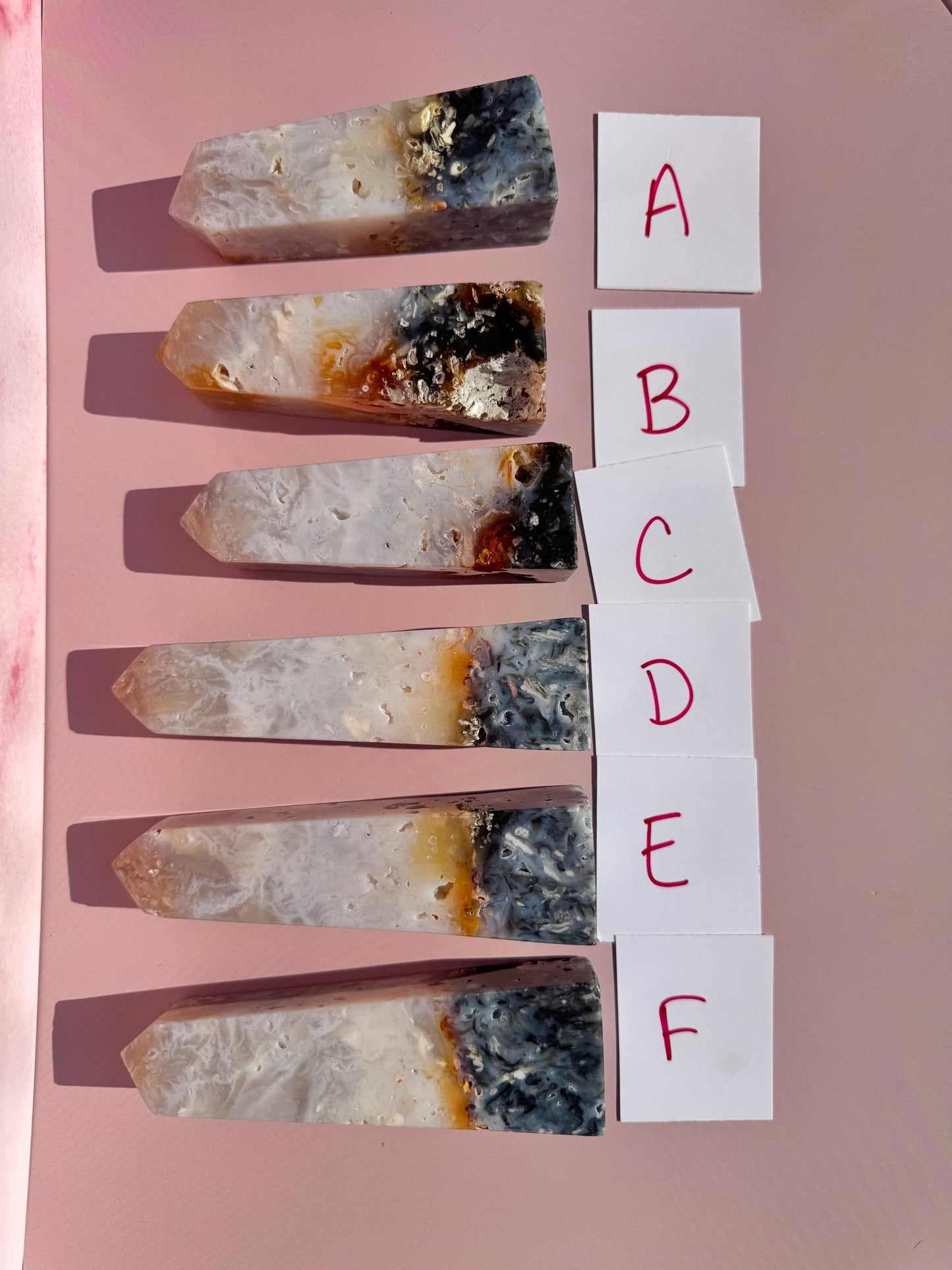 Rainbow Agate Plume Towers from Indonesia;  YOU CHOOSE - Crystal for Home Decor