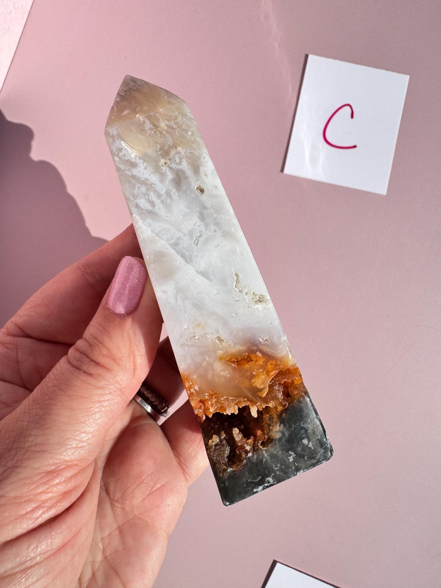 Rainbow Agate Plume Towers from Indonesia;  YOU CHOOSE - Crystal for Home Decor