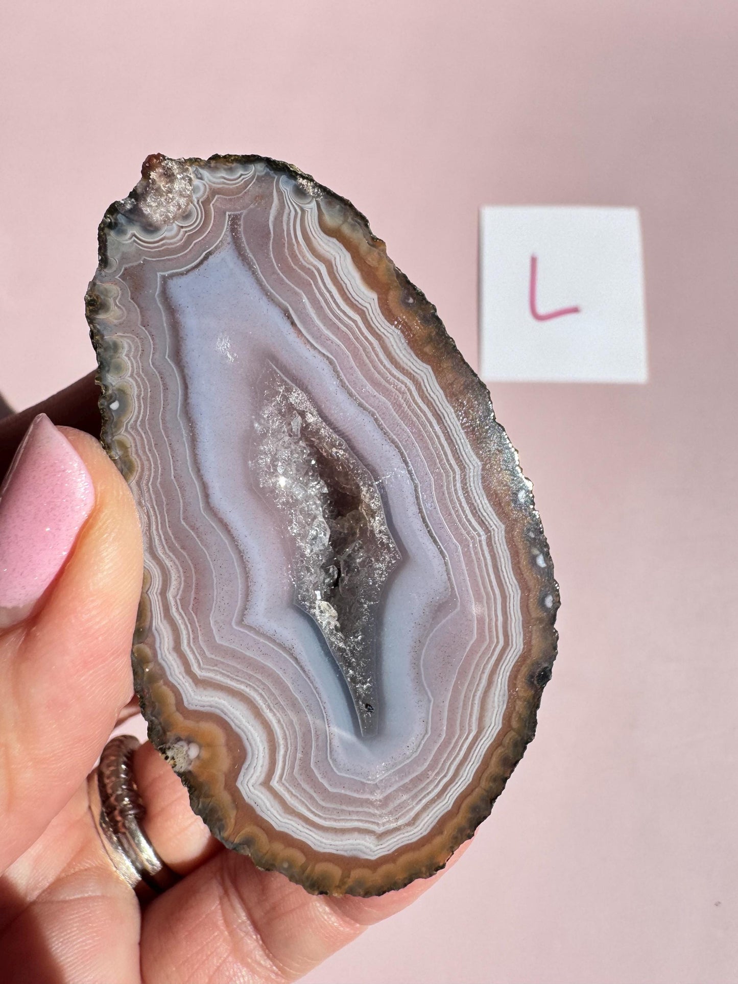 Oblong Zhanguo Agate Specimen with Distinct Banding