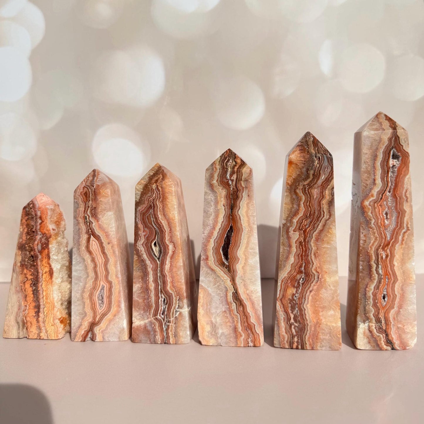 Pink Crazy Lace Agate Towers from Indonesia - You Choose