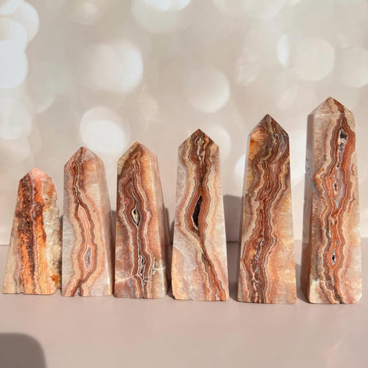 Pink Crazy Lace Agate Towers from Indonesia - You Choose