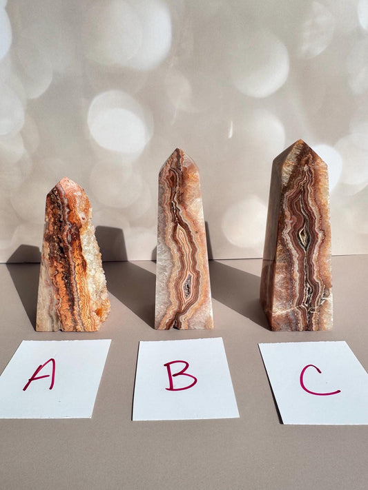 Pink Crazy Lace Agate Towers from Indonesia - You Choose