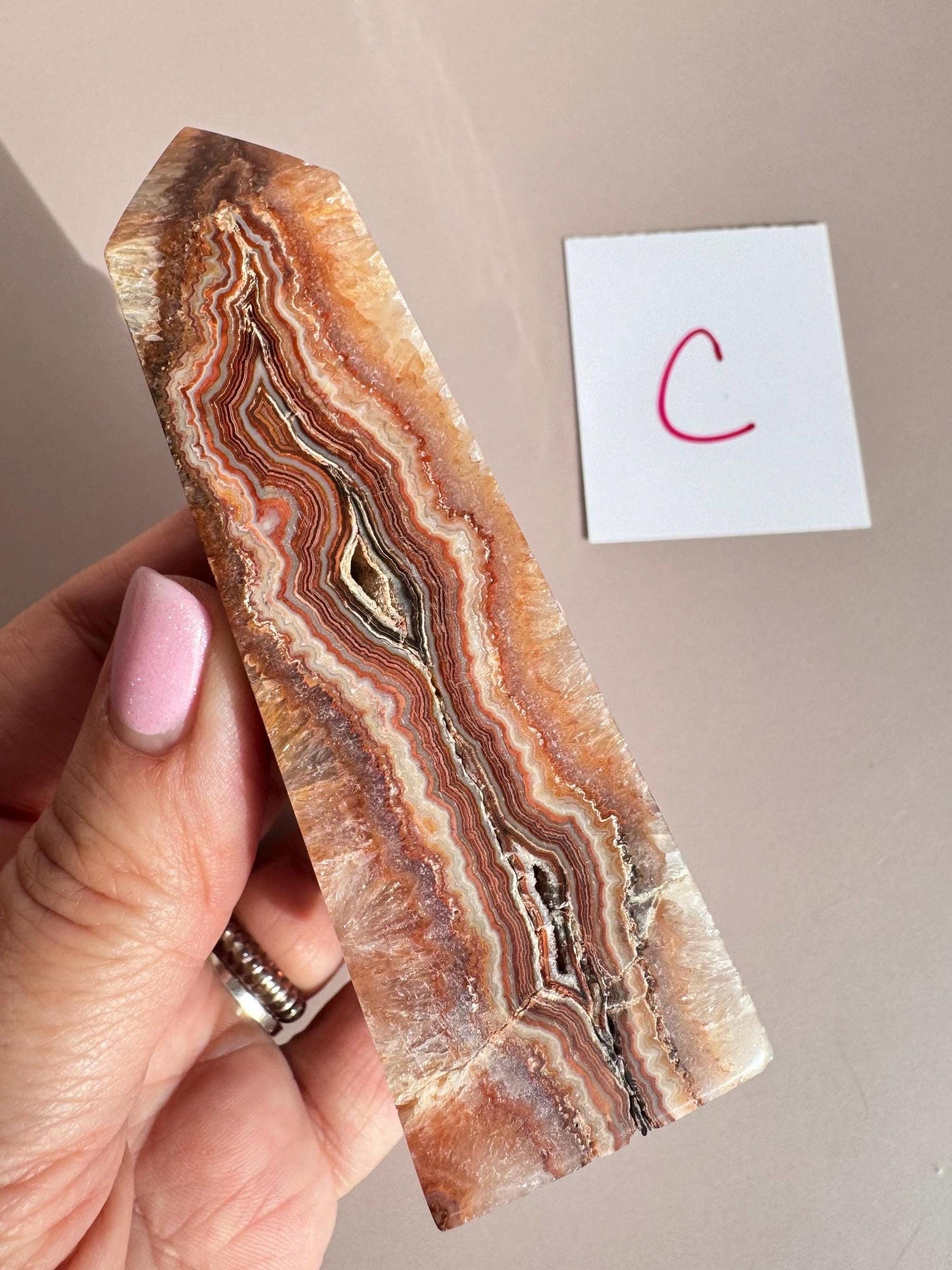Pink Crazy Lace Agate Towers from Indonesia - You Choose