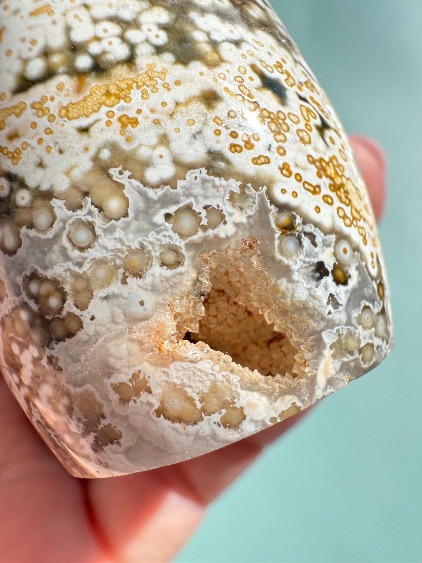 Ocean Jasper Mushroom Carving from Madagascar - Item A