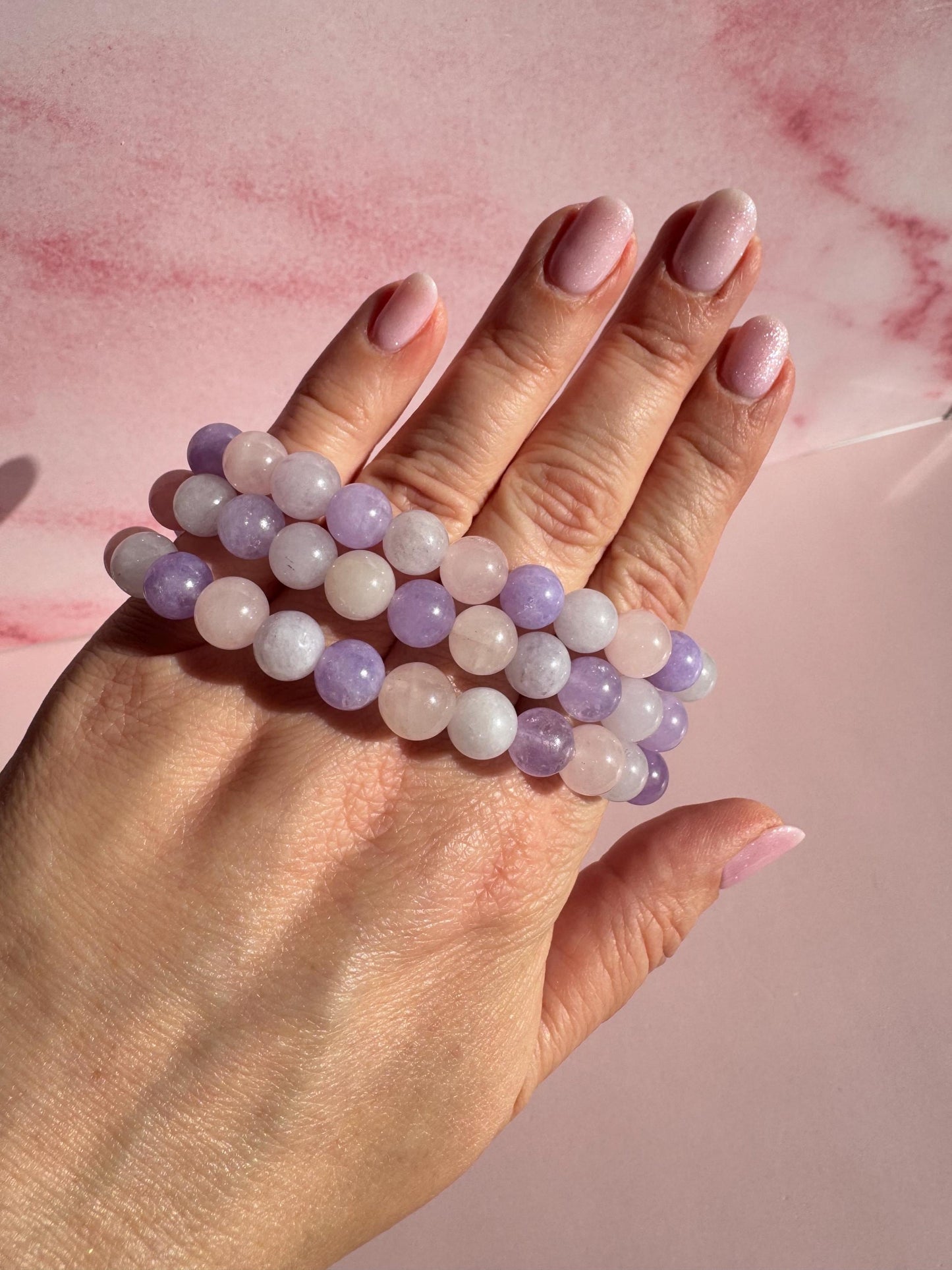 Mixed Rose Quartz Bracelet; 8mm Stretchy Bracelet; Crystal Bracelet for Manifesting