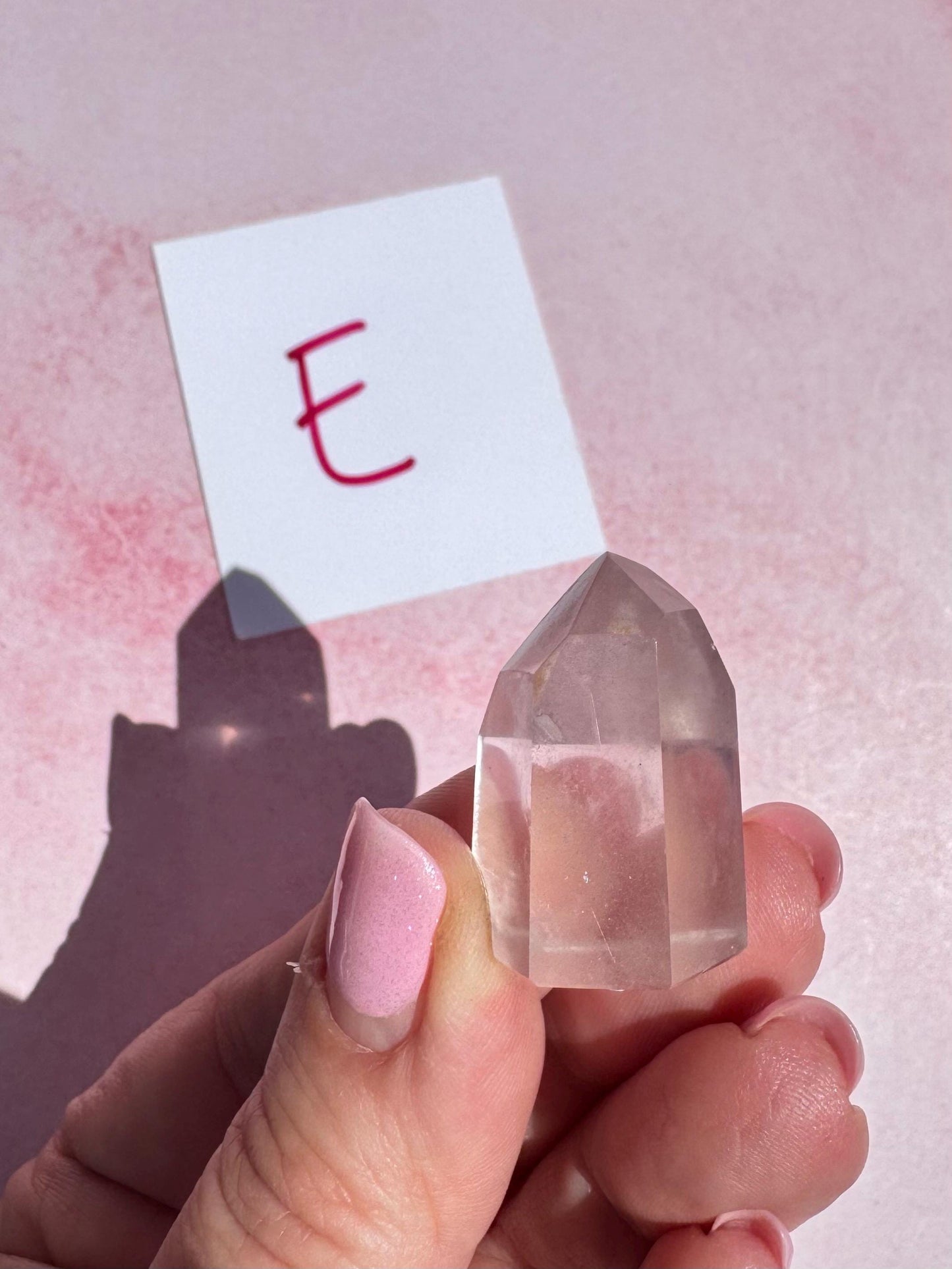 Pink Lithium Quartz Mini Towers from Brazil; Beautiful Pink Crystal Stones