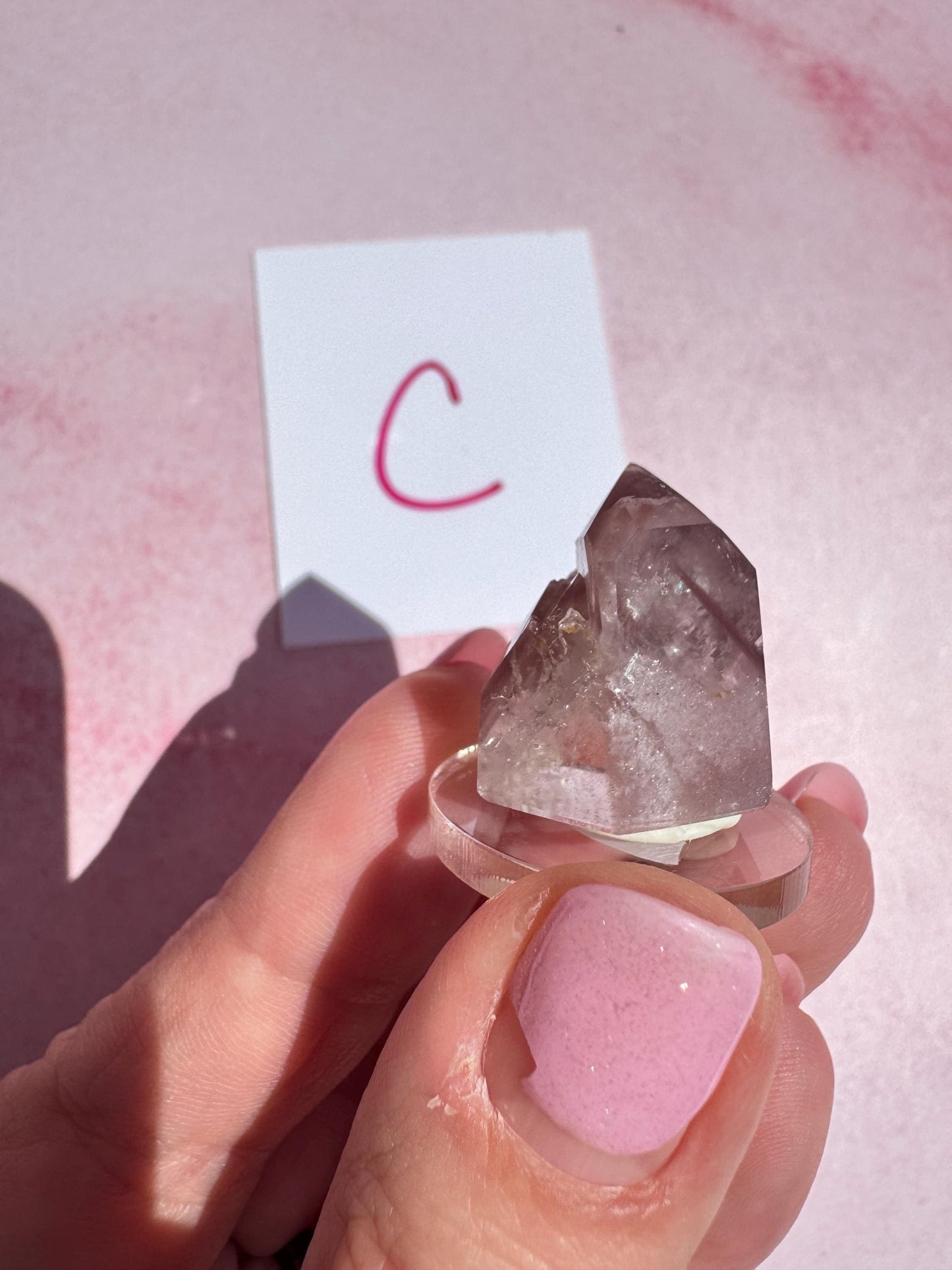 Pink Lithium Quartz Mini Towers from Brazil - Set 1