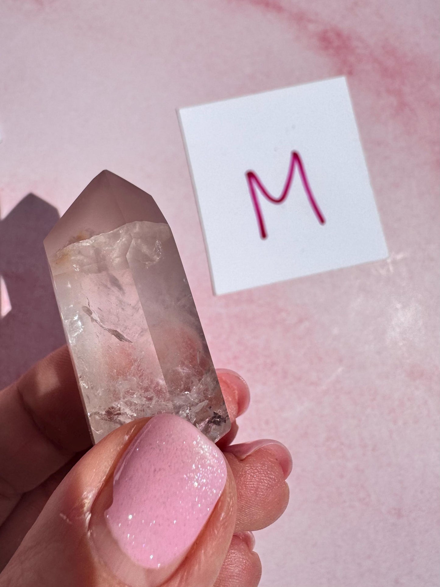 Pink Lithium Quartz Mini Towers from Brazil - Set 2