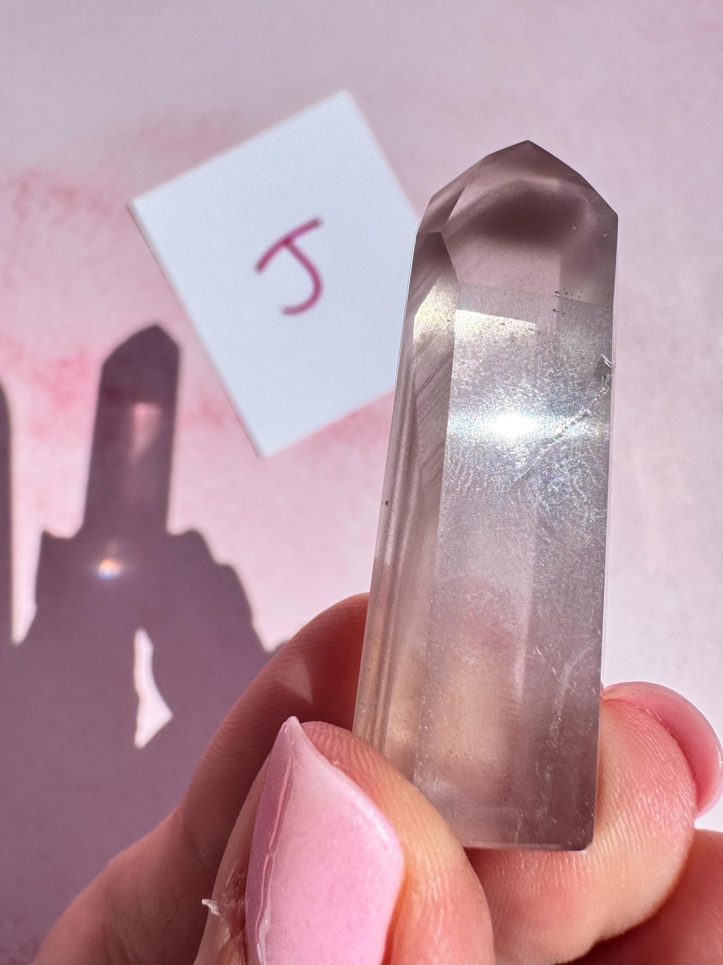 Pink Lithium Quartz Mini Towers from Brazil - Set 2