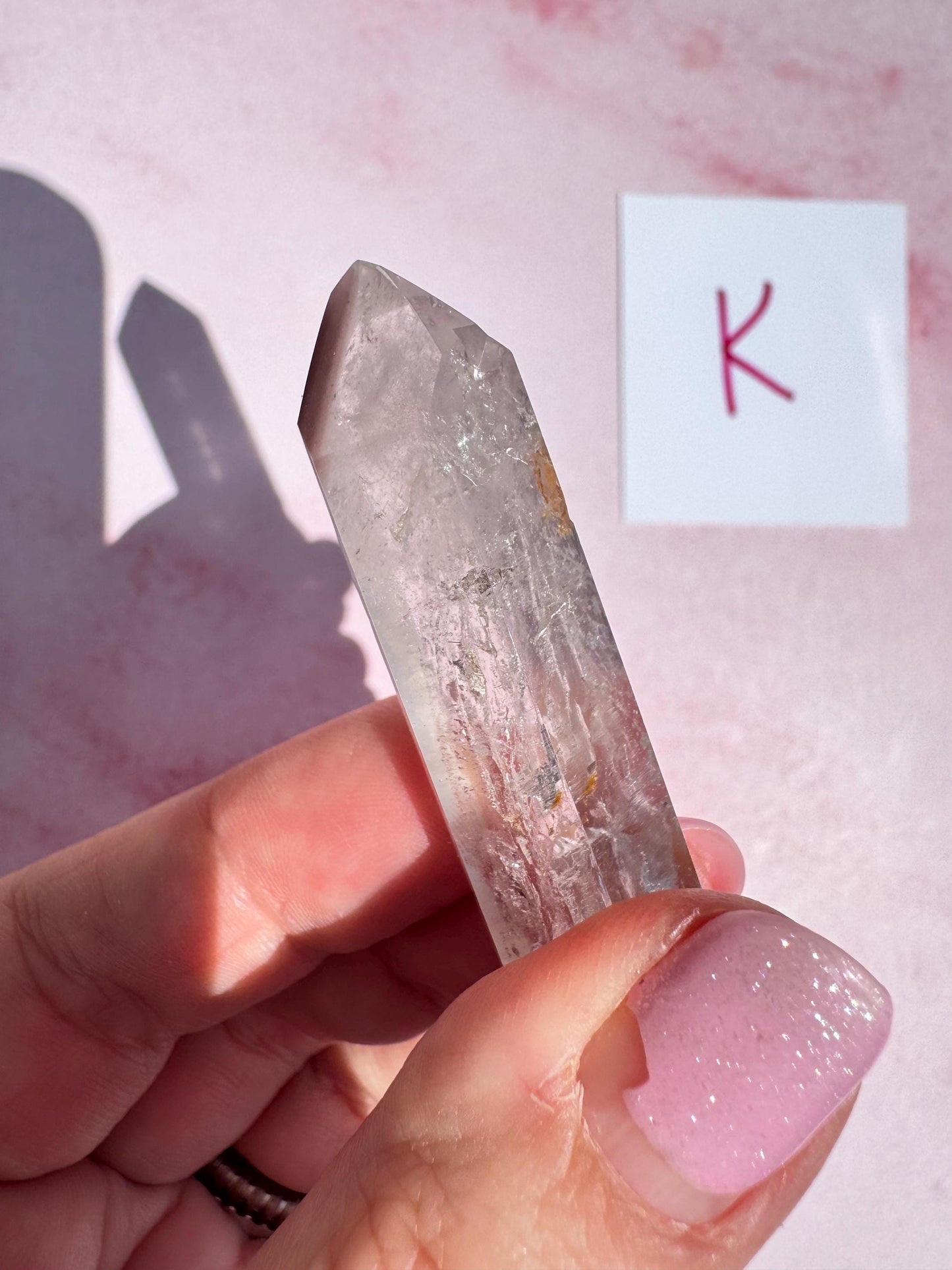 Pink Lithium Quartz Mini Towers from Brazil - Set 2