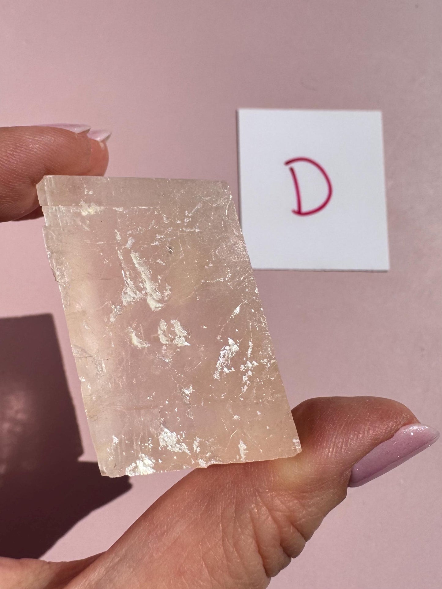 Pink Optical Calcite from Mexico - Nice Clarity