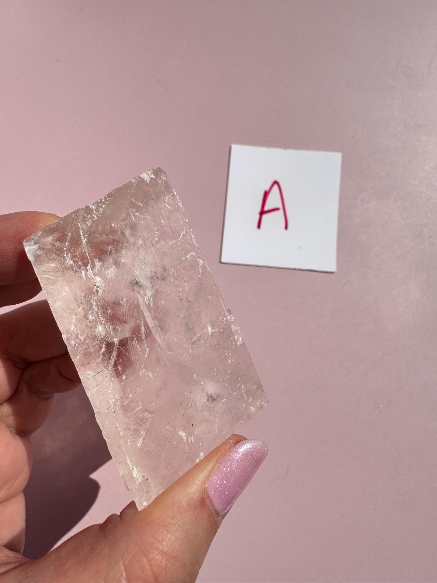 Pink Optical Calcite from Mexico - Nice Clarity
