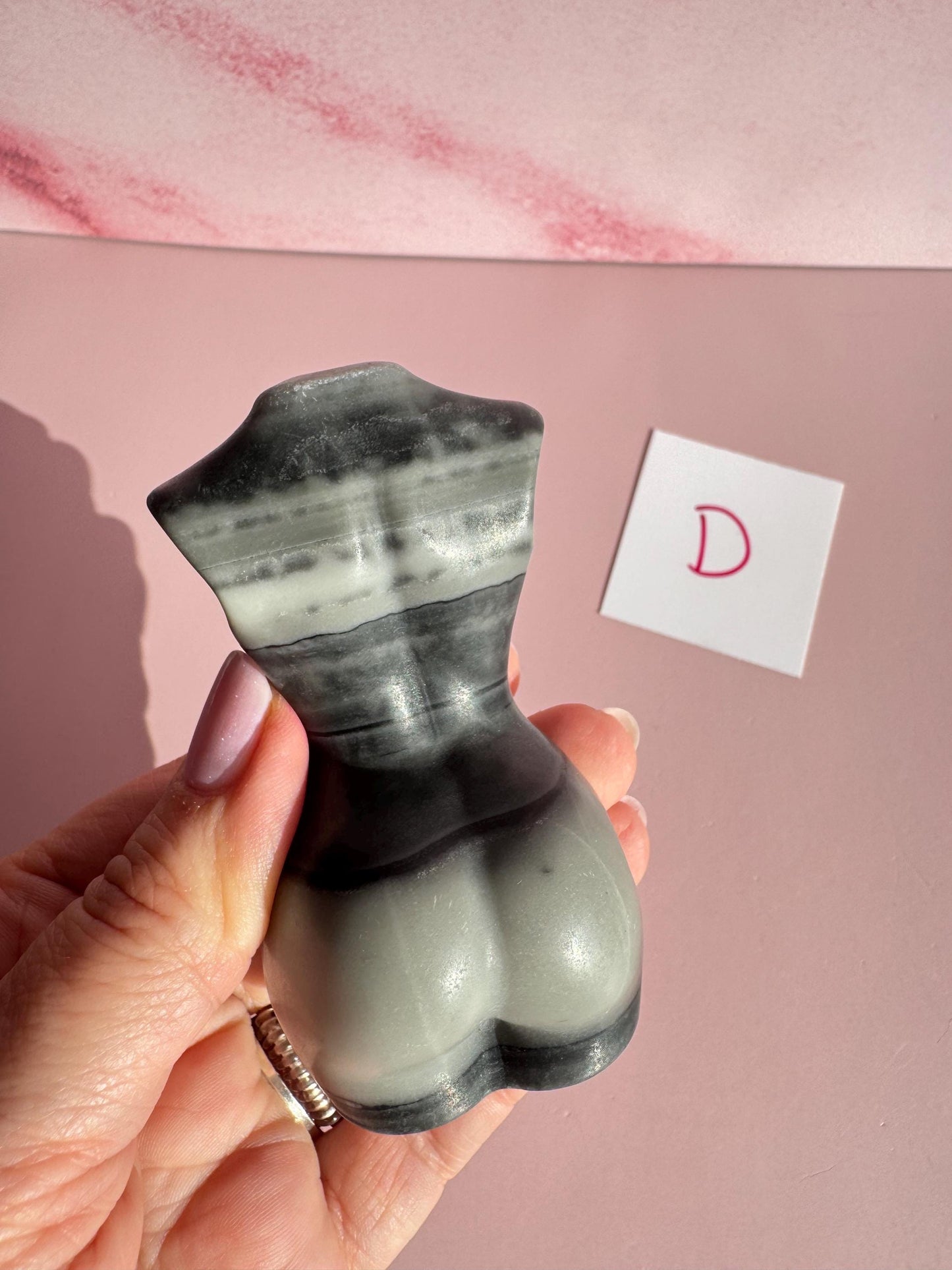 Zebra Jasper Goddess Body Carving (3") - YOU CHOOSE