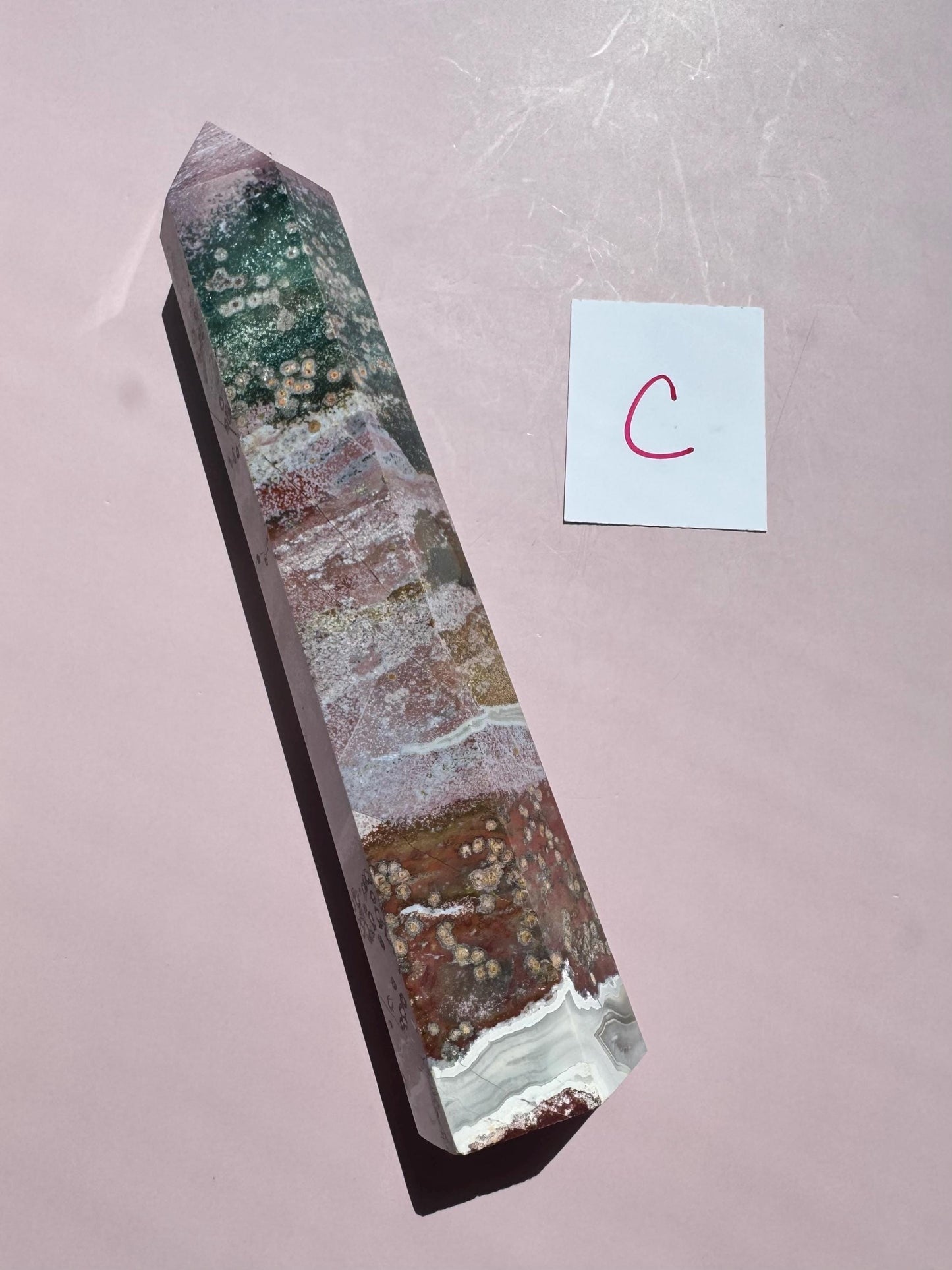 Tall Sea Jasper Towers from Madagascar - Item A