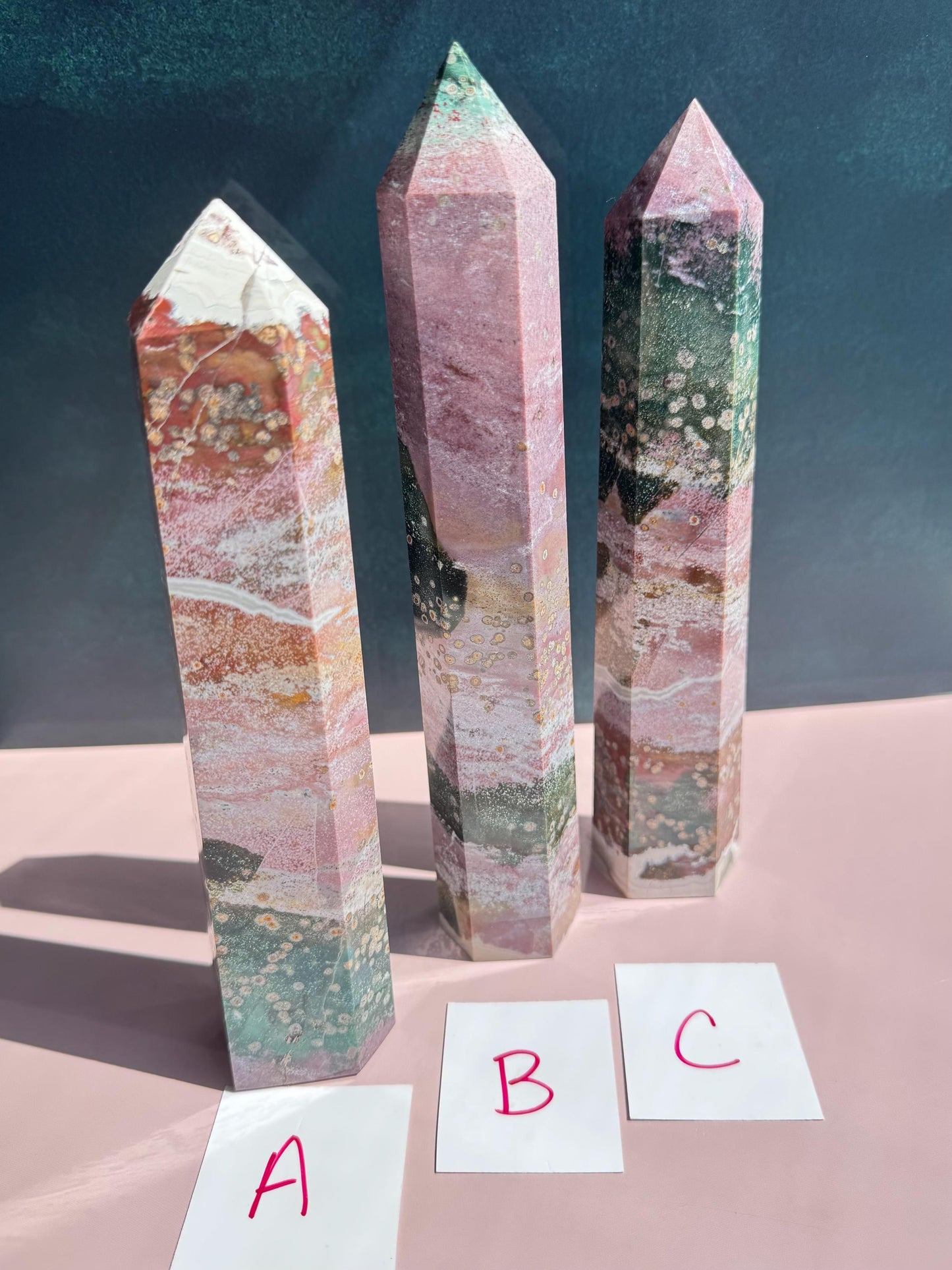Tall Sea Jasper Towers from Madagascar - YOU CHOOSE