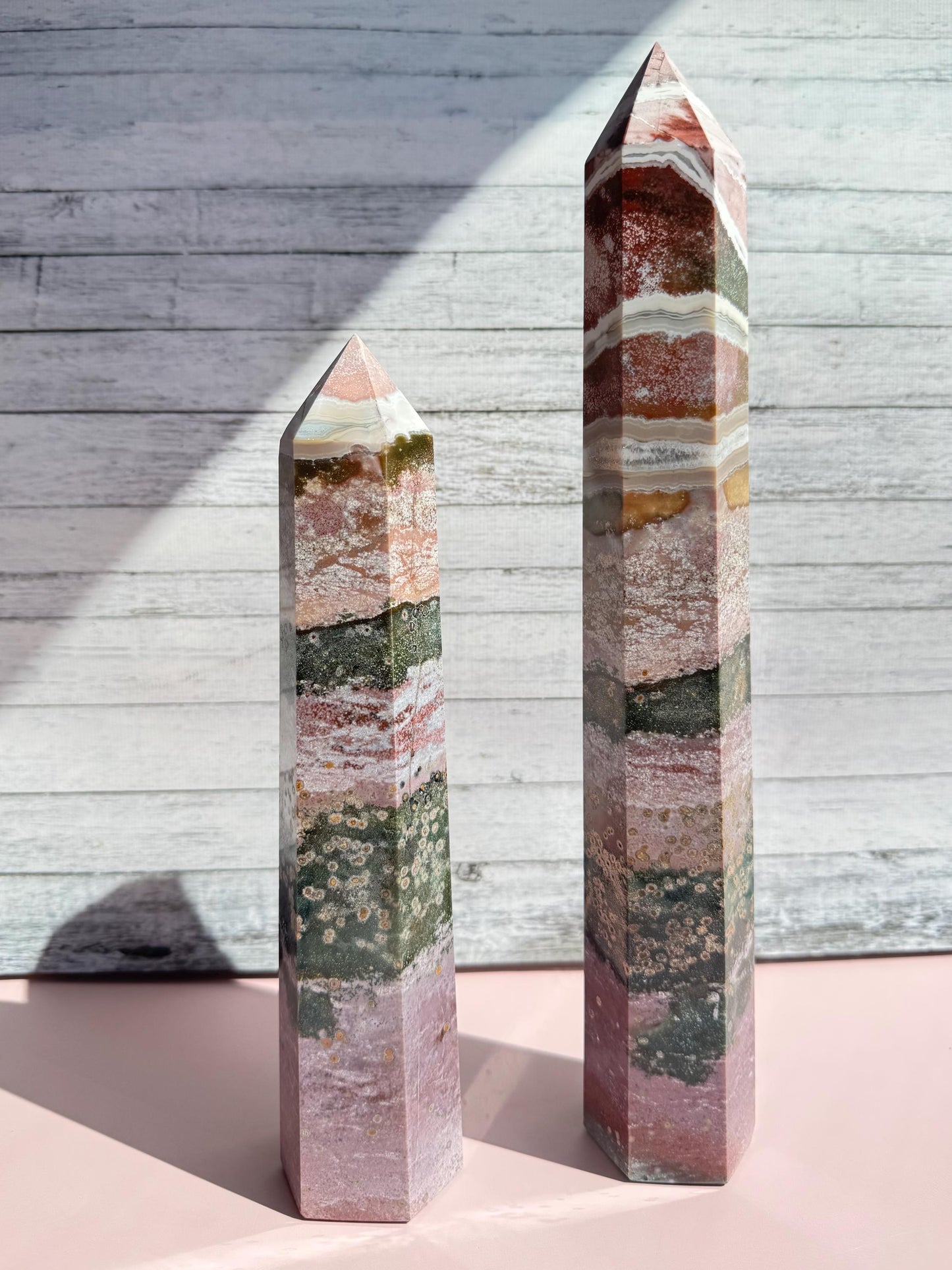 Tall Sea Jasper Towers from Madagascar - YOU CHOOSE