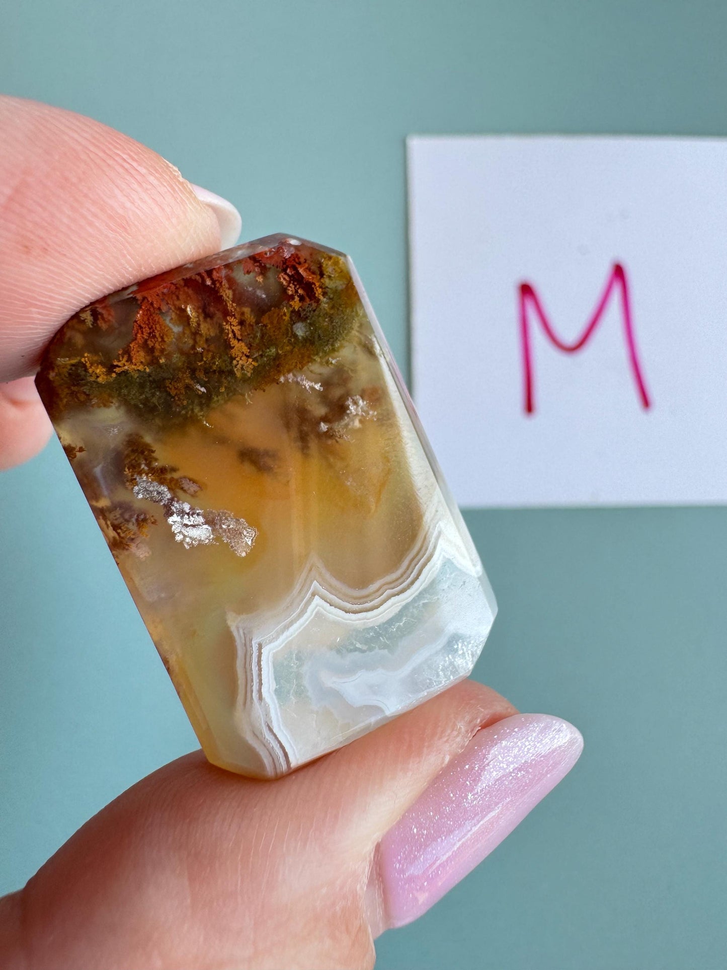 Scenic Moss Agate Rectangle Cabochons - YOU CHOOSE - Material from Indonesia