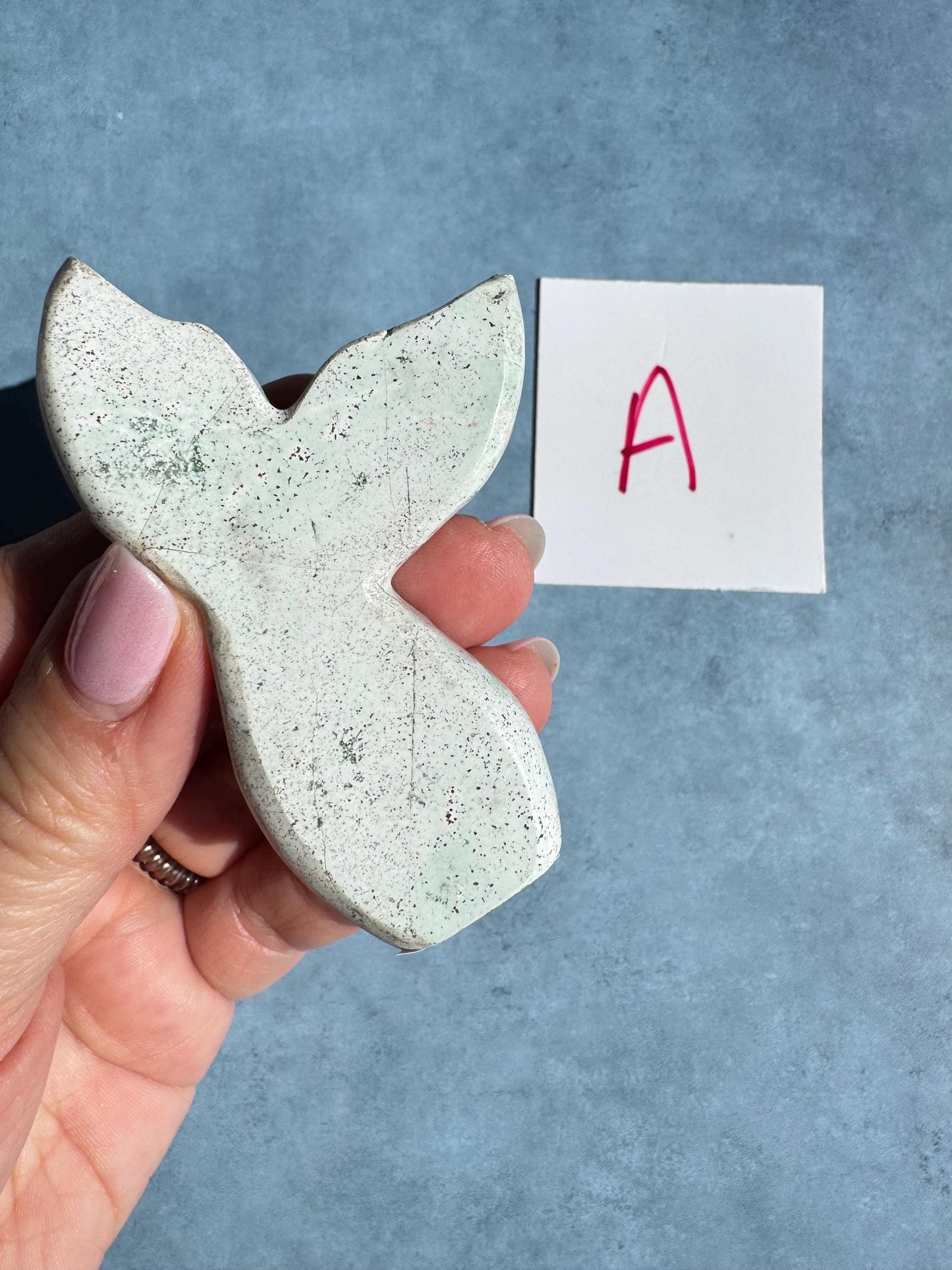 Pastel Unicorn Jasper Mermaid Tail Carvings (Small)- from India - YOU CHOOSE