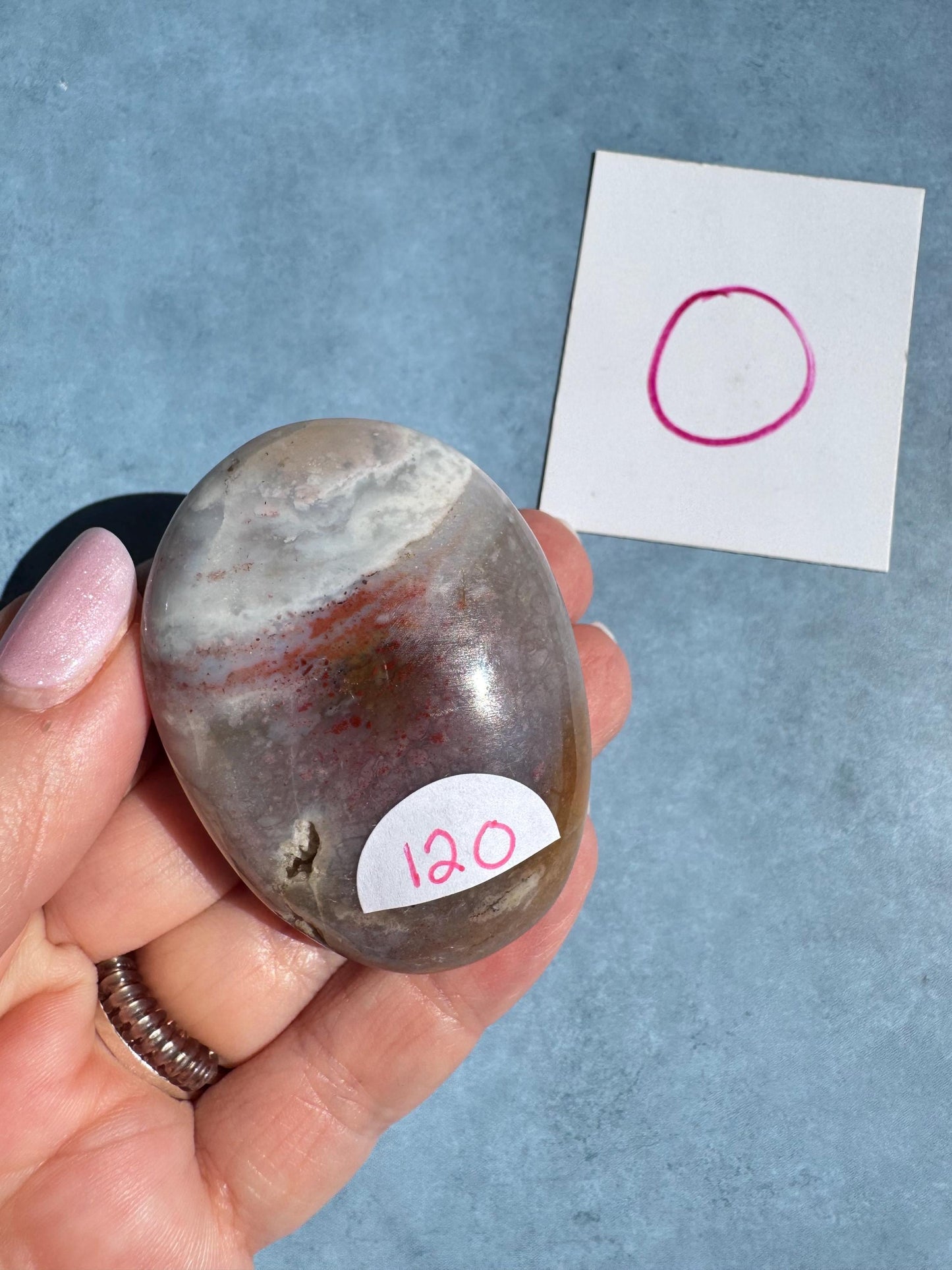 Sea Jasper Palm Stones from Madagascar - Set 3