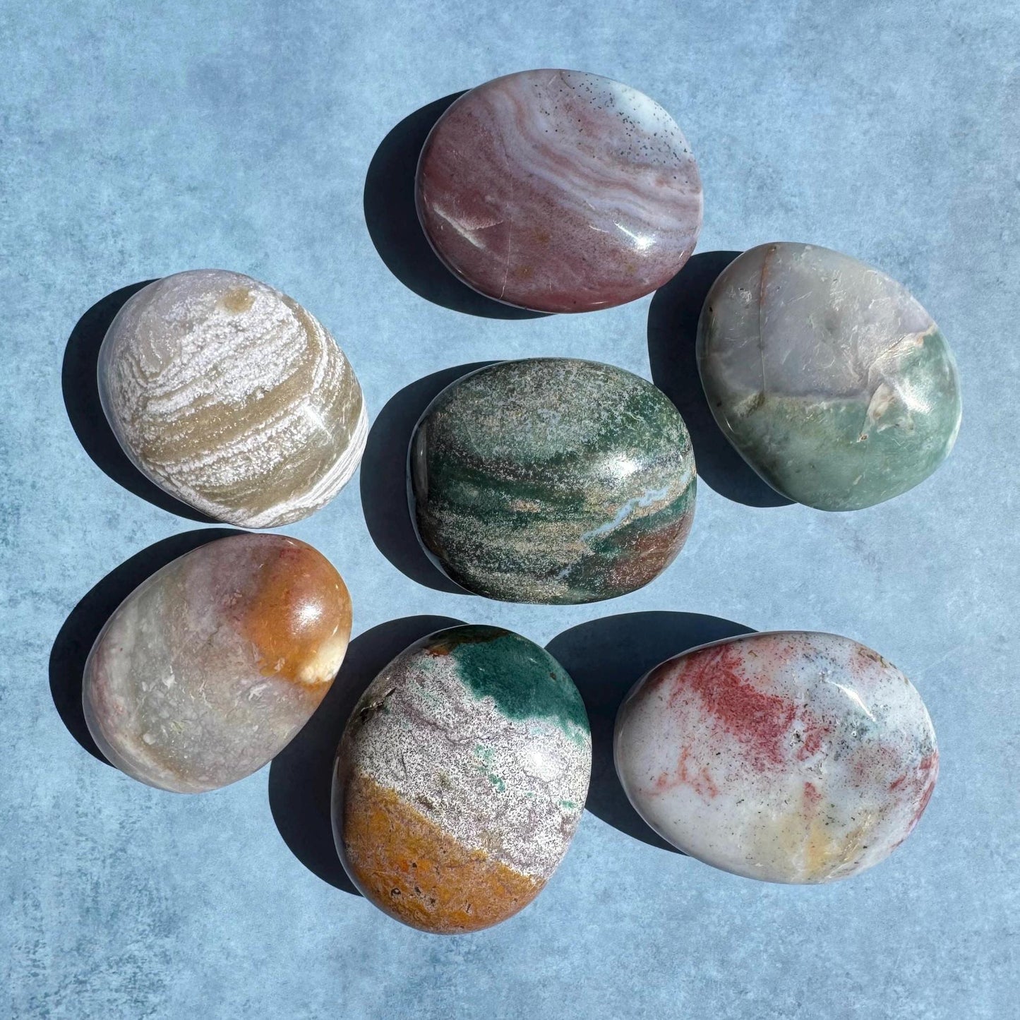 Sea Jasper Palm Stones from Madagascar - YOU CHOOSE