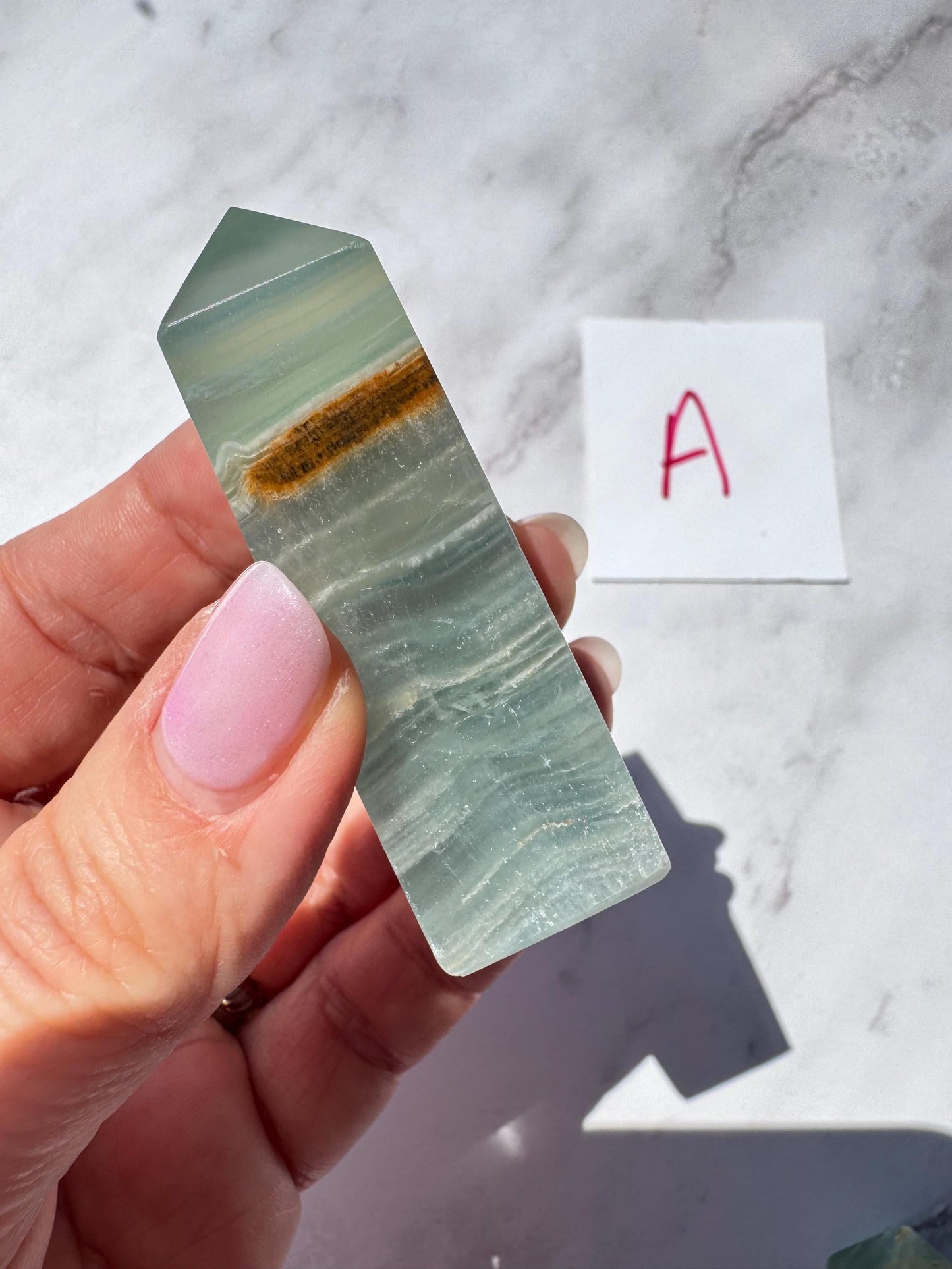 Blue Lemurian (Calcite) Towers from India - YOU CHOOSE