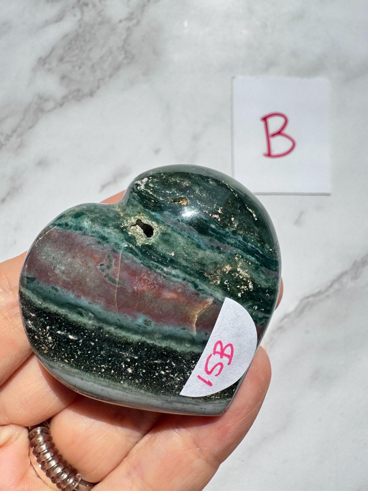 Sea Jasper Heart Carvings - YOU CHOOSE - From Madagascar