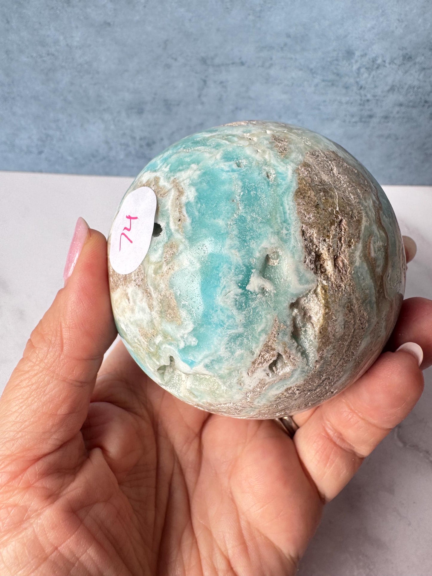 Caribbean Calcite Sphere (2.9") - Crystals for Home Decor