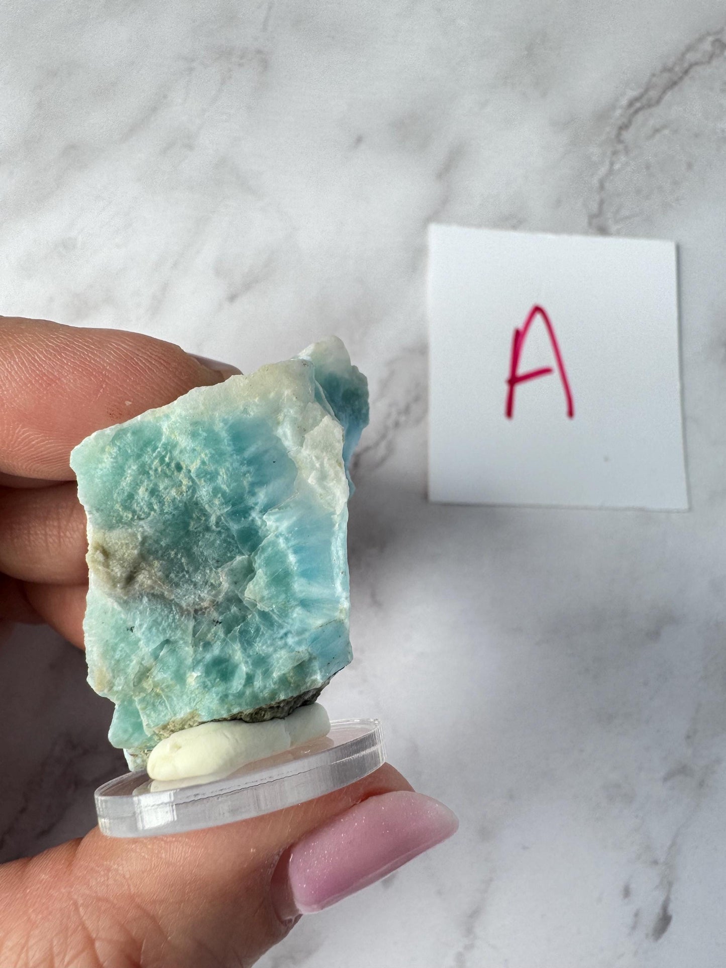 Larimar Raw Specimens - A through D