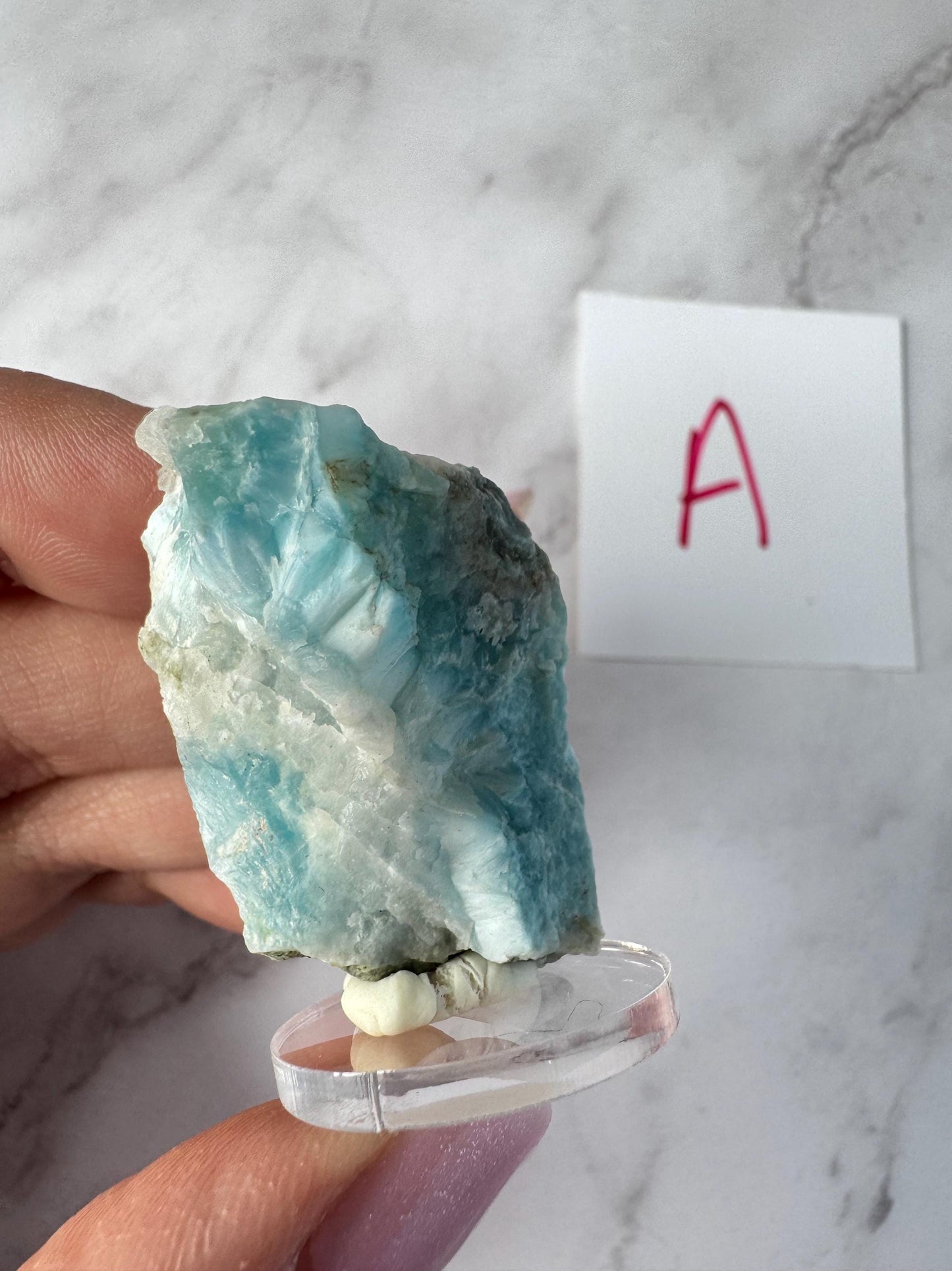 Larimar Raw Specimens - A through D
