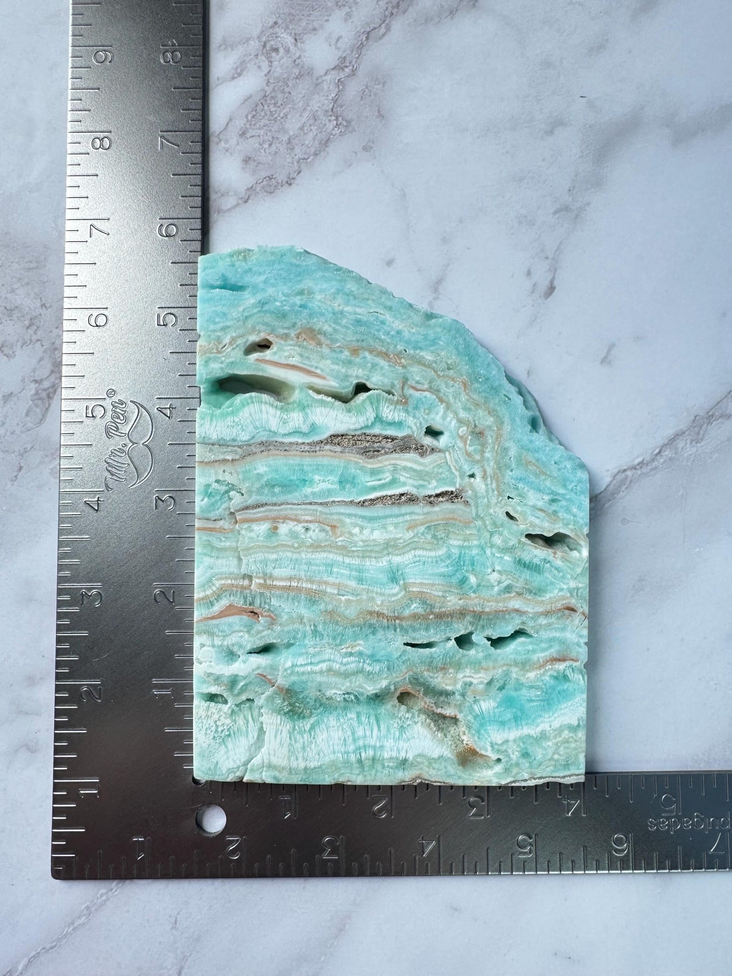 Hemimorphite Slab (5.6") - ITEM C - Crystals for Home Decor