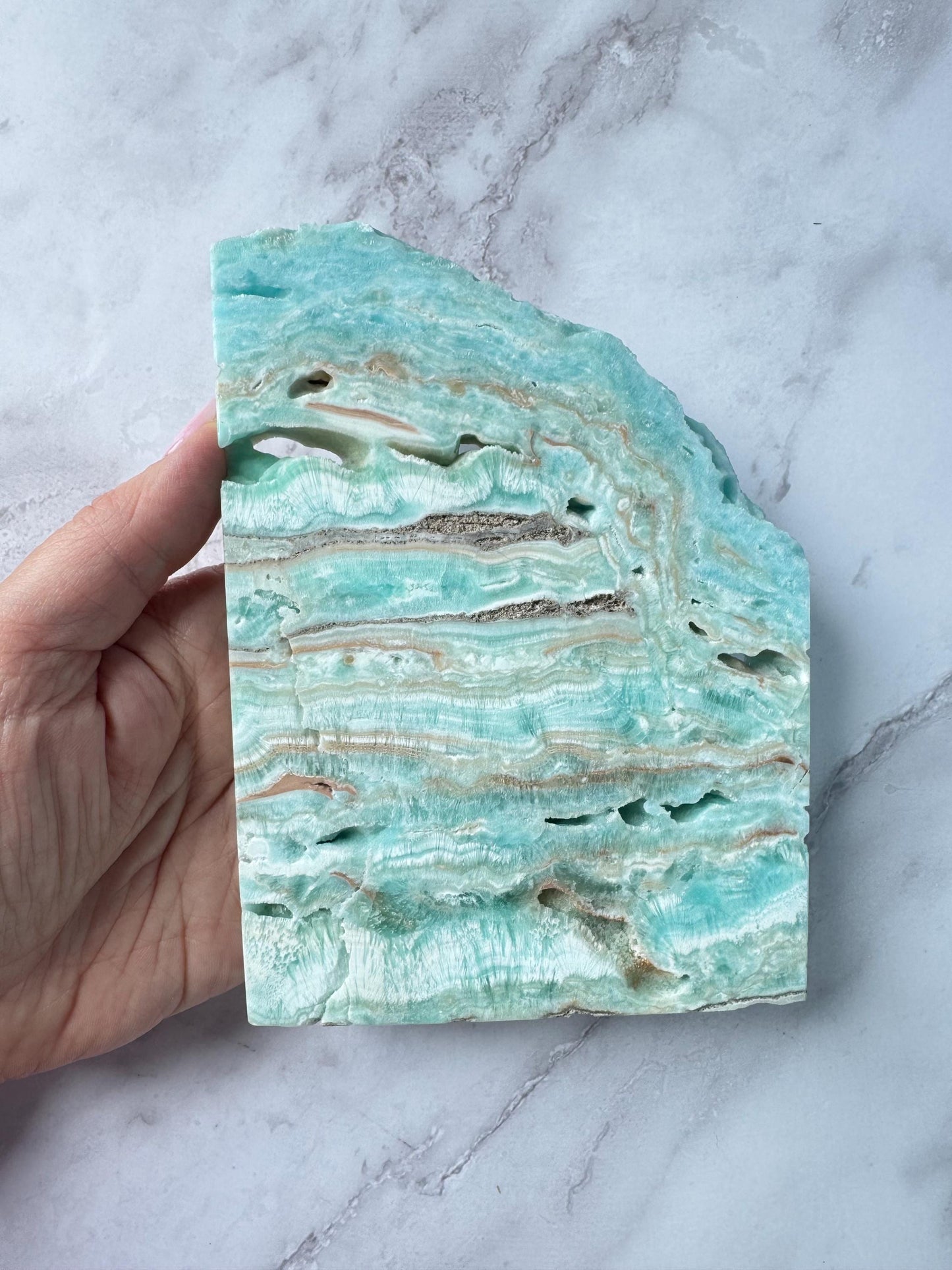 Hemimorphite Slab (5.6") - ITEM C - Crystals for Home Decor