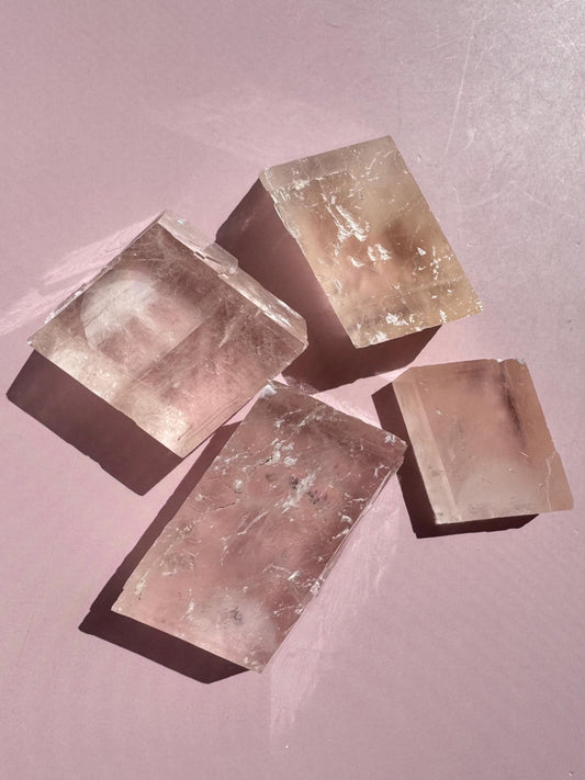 Pink Optical Calcite from Mexico - Nice Clarity