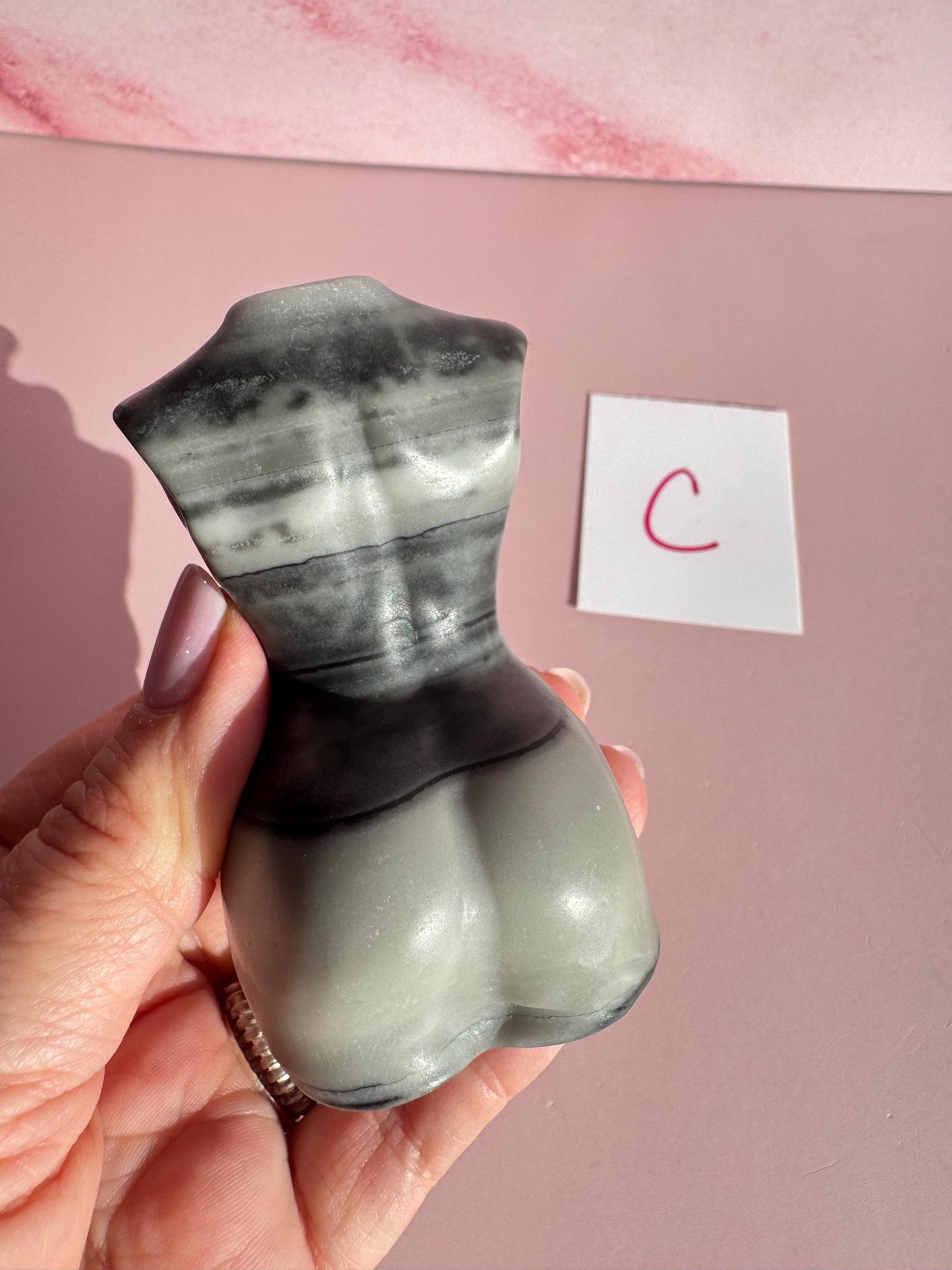 Zebra Jasper Goddess Body Carving (3") - YOU CHOOSE