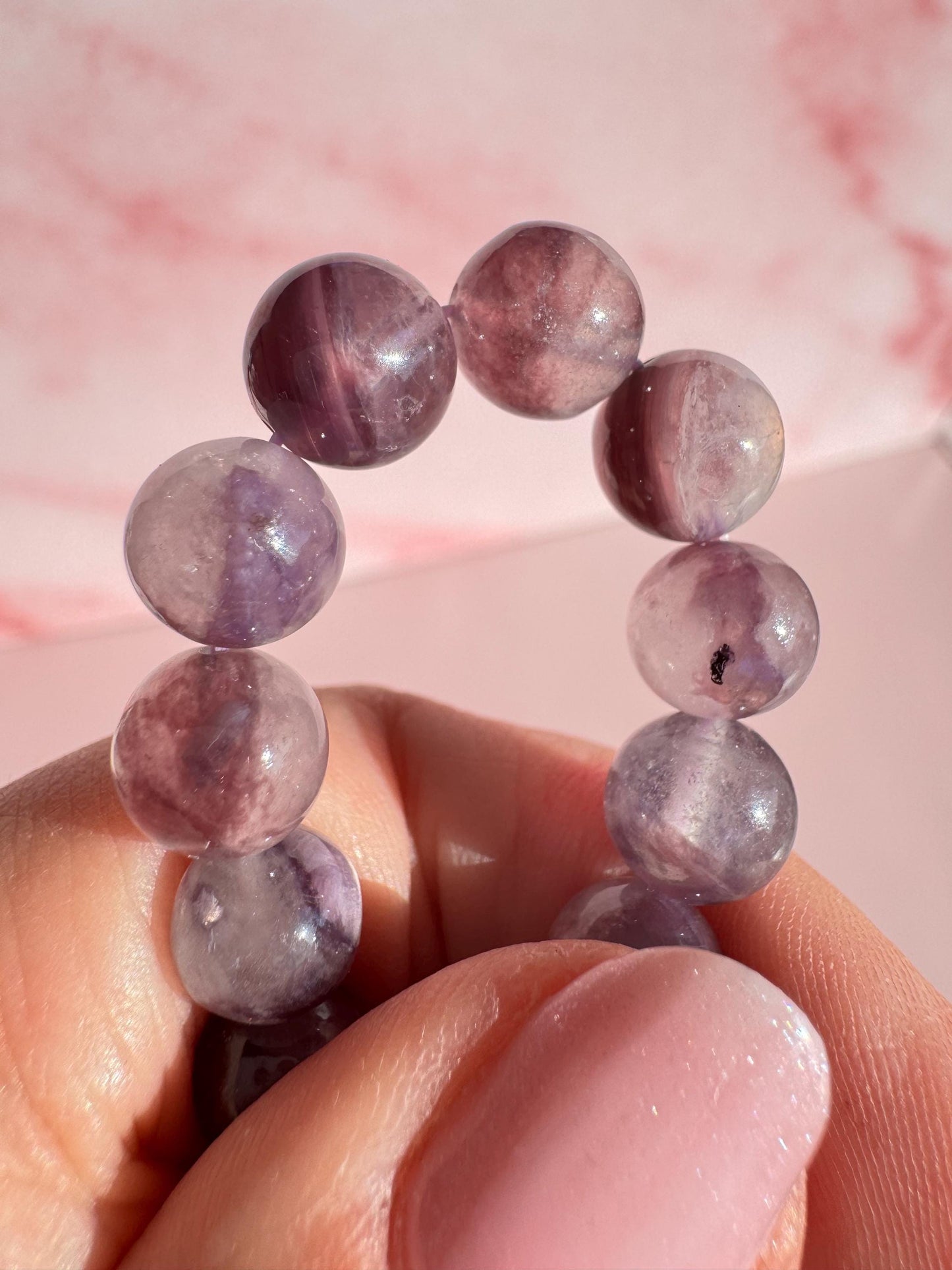 Lepidolite Bracelet - 8mm Beads; 6.75" Diameter