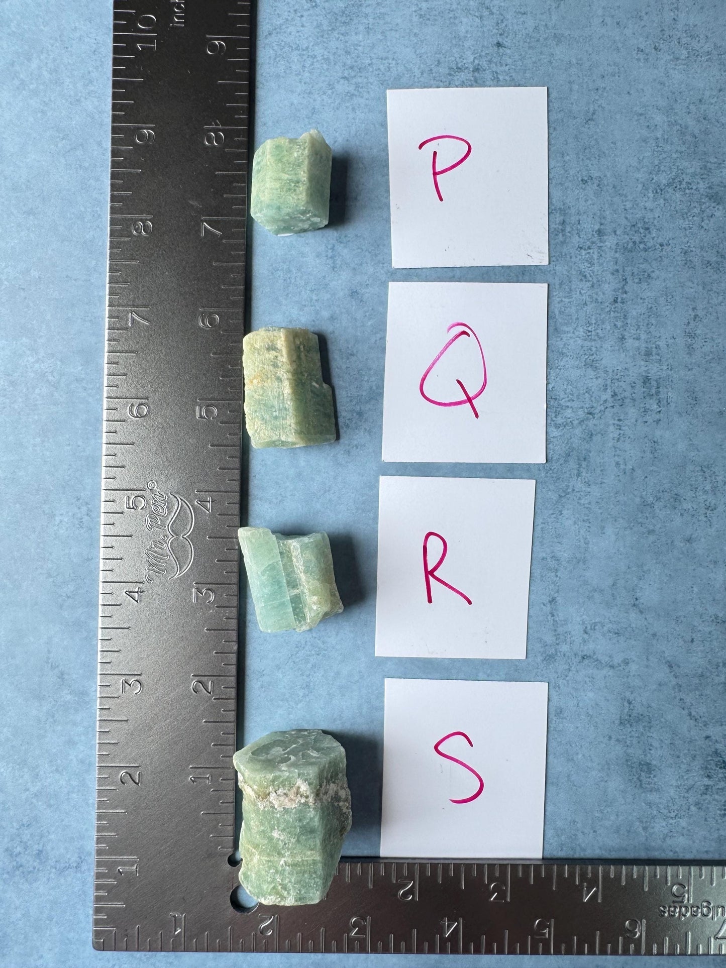 Raw Aquamarine - Natural Blue Crystal - Set 4