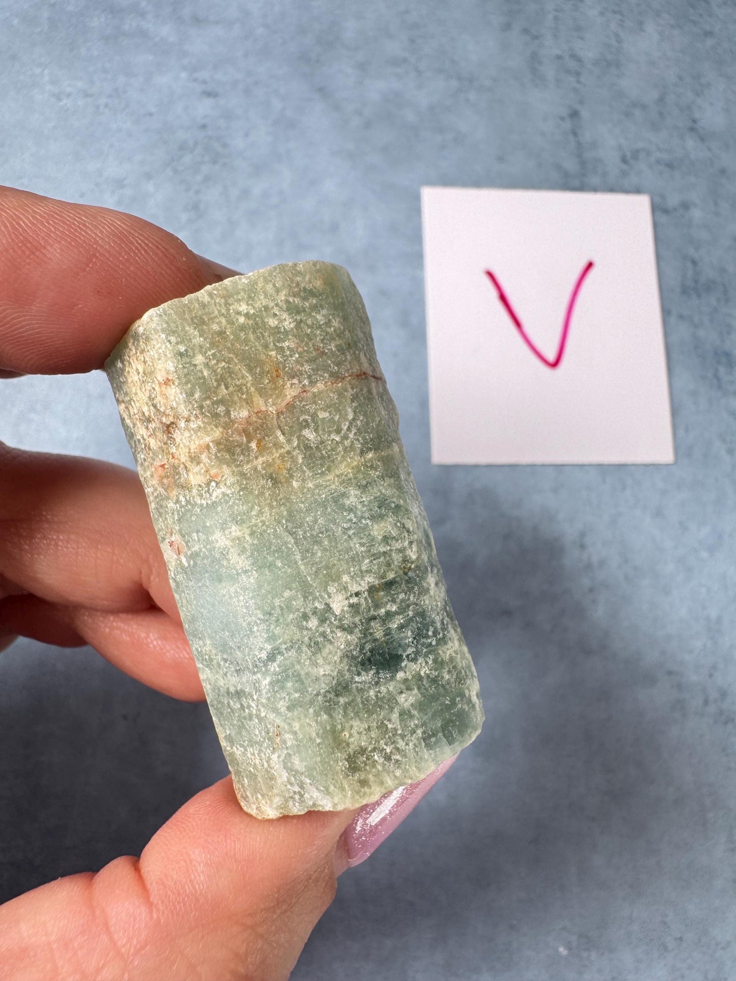 Raw Aquamarine - Natural Blue Crystal - T, U, V