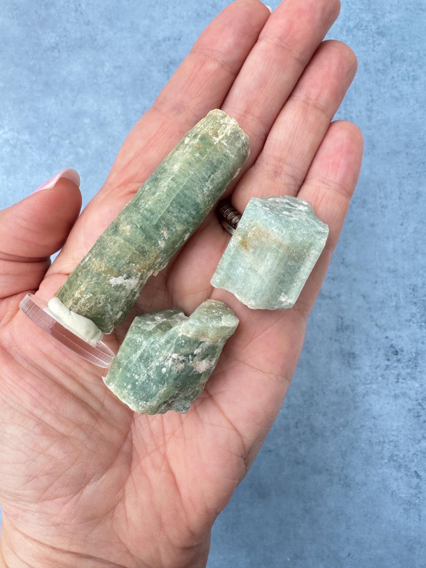 Raw Aquamarine - Natural Blue Crystal - K through O